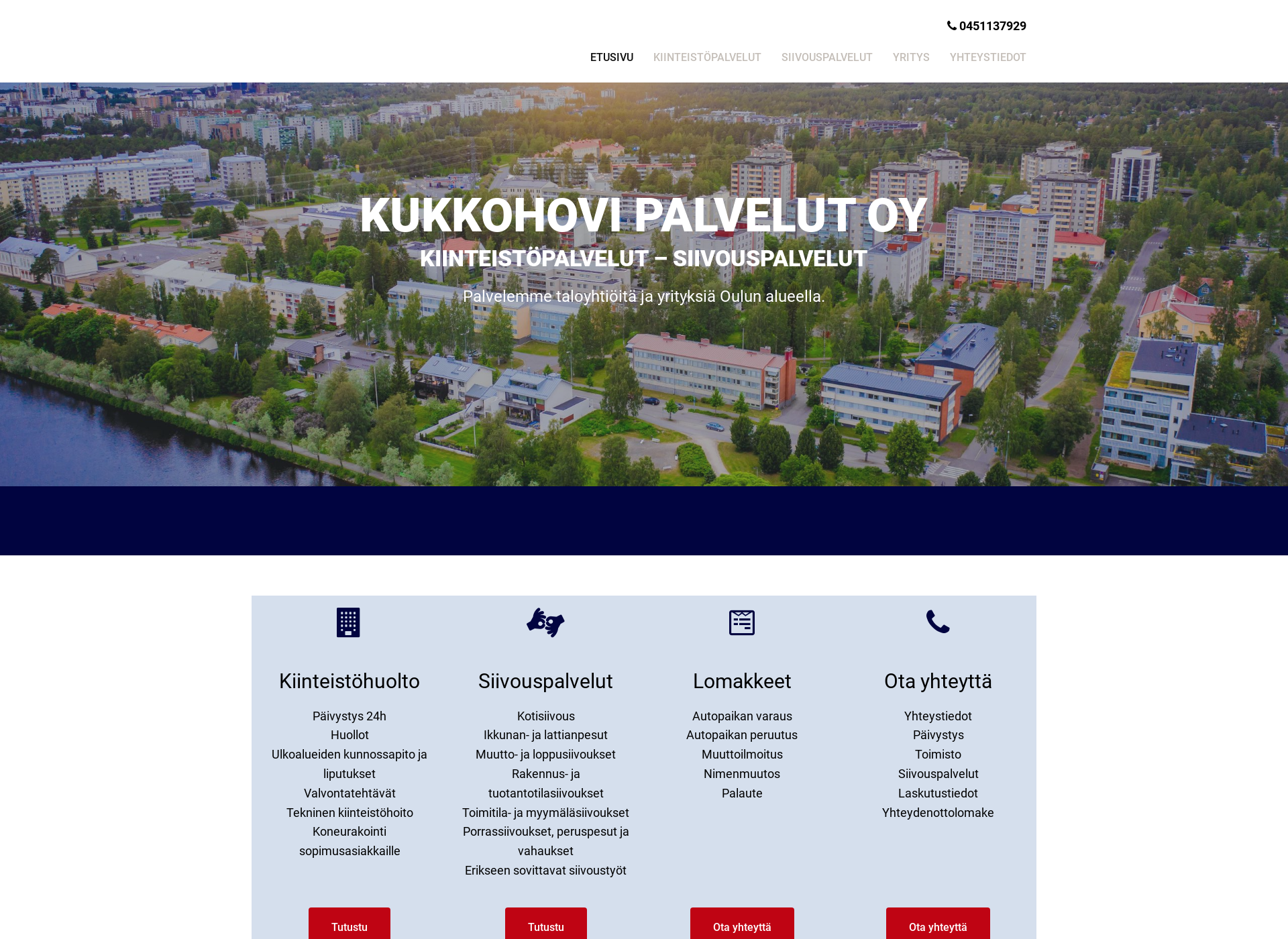 Screenshot for kukkohovipalvelut.fi