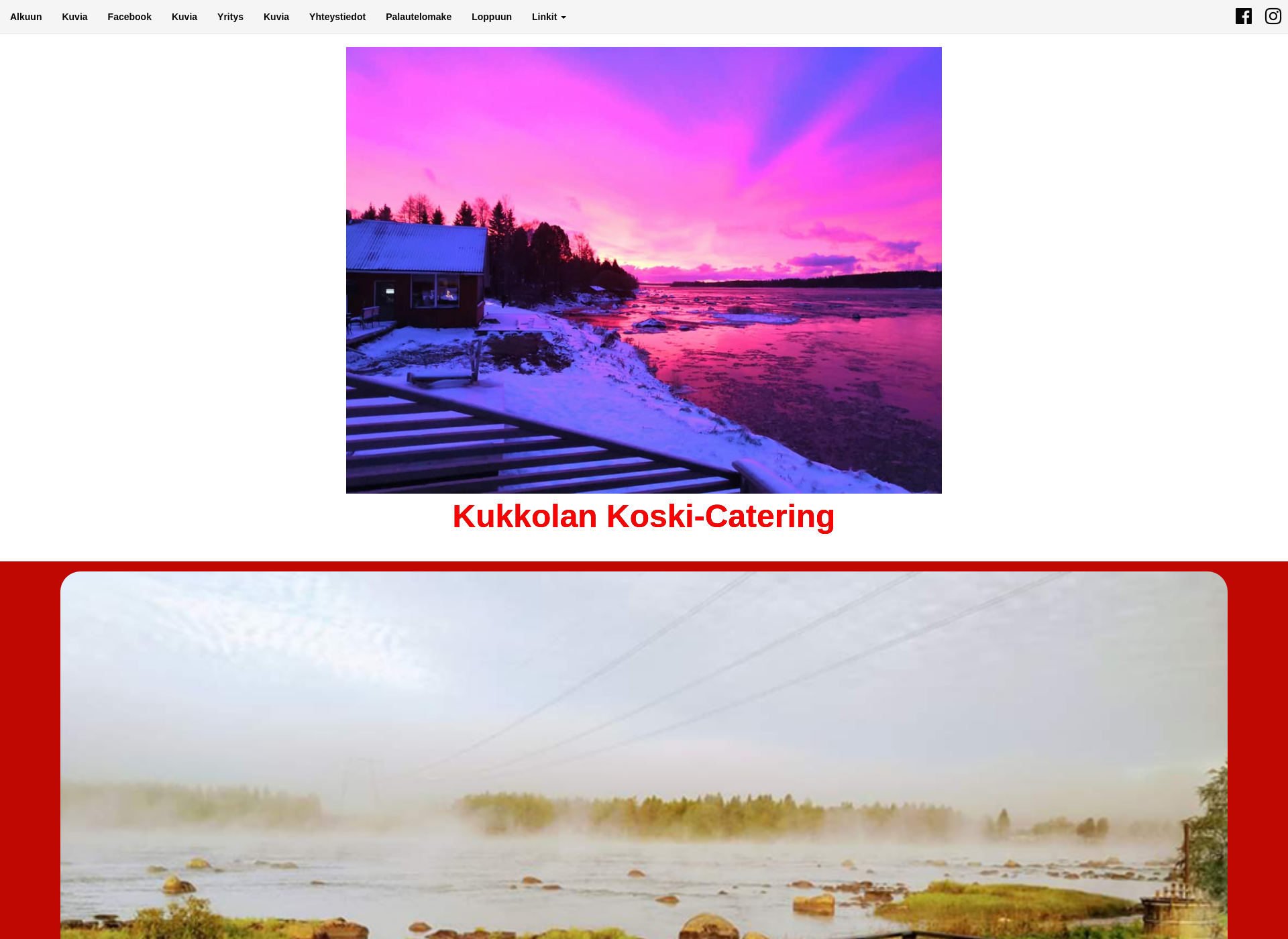 Screenshot for kukkolankoskicatering.fi