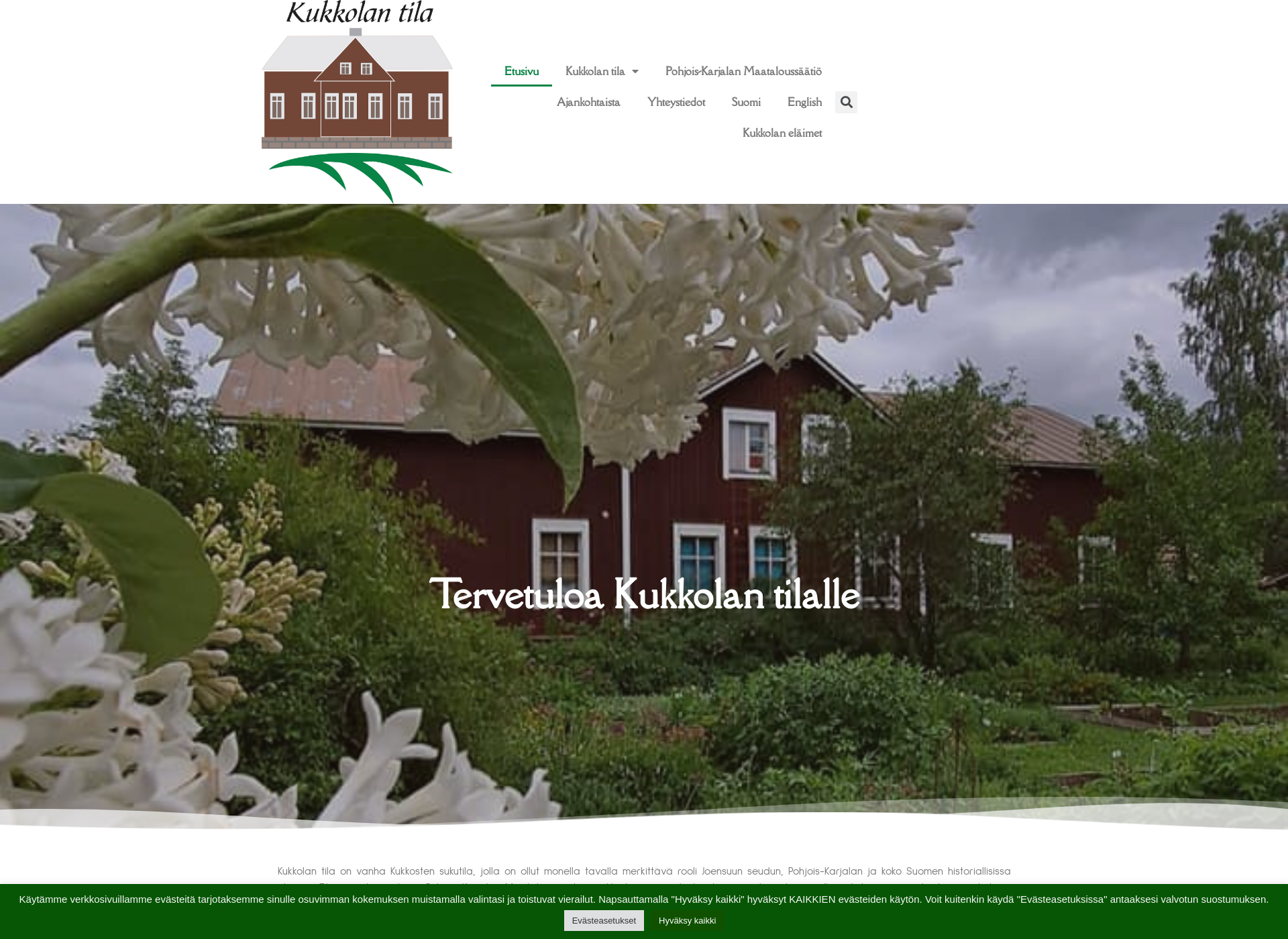 Screenshot for kukkolantila.fi