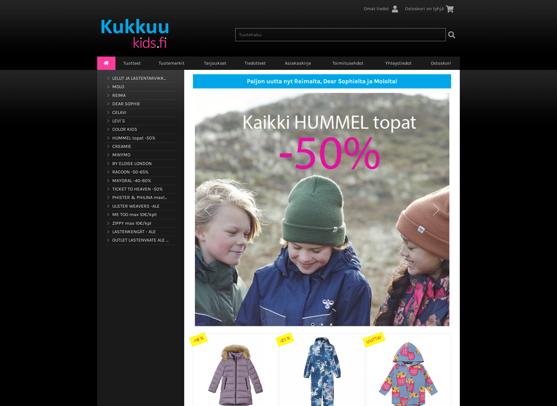 Skärmdump för kukkuukids.fi