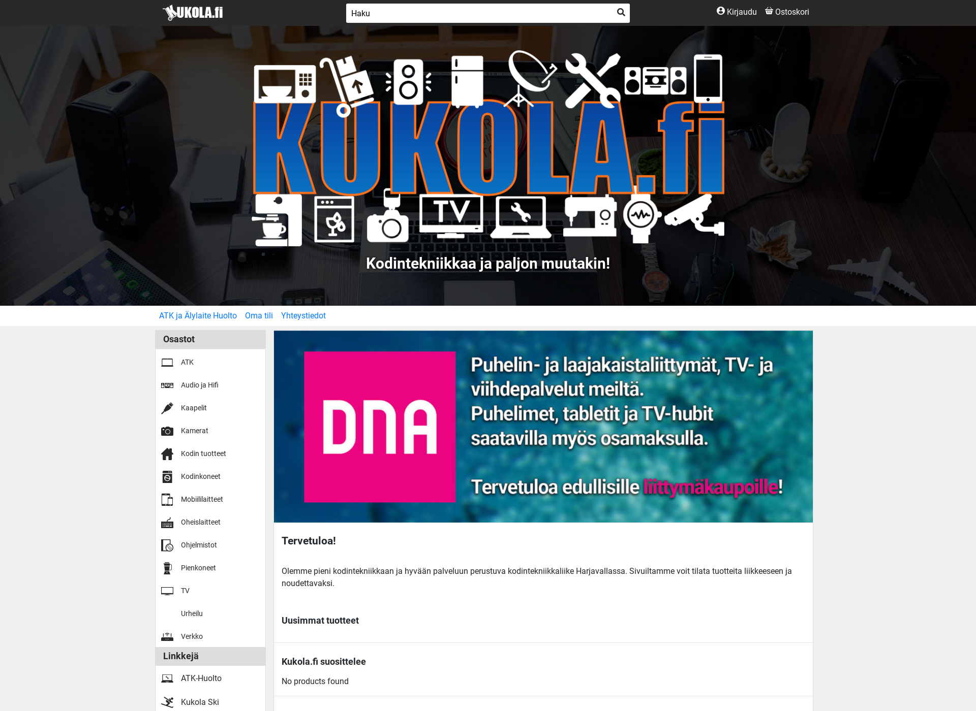 Screenshot for kukola.fi