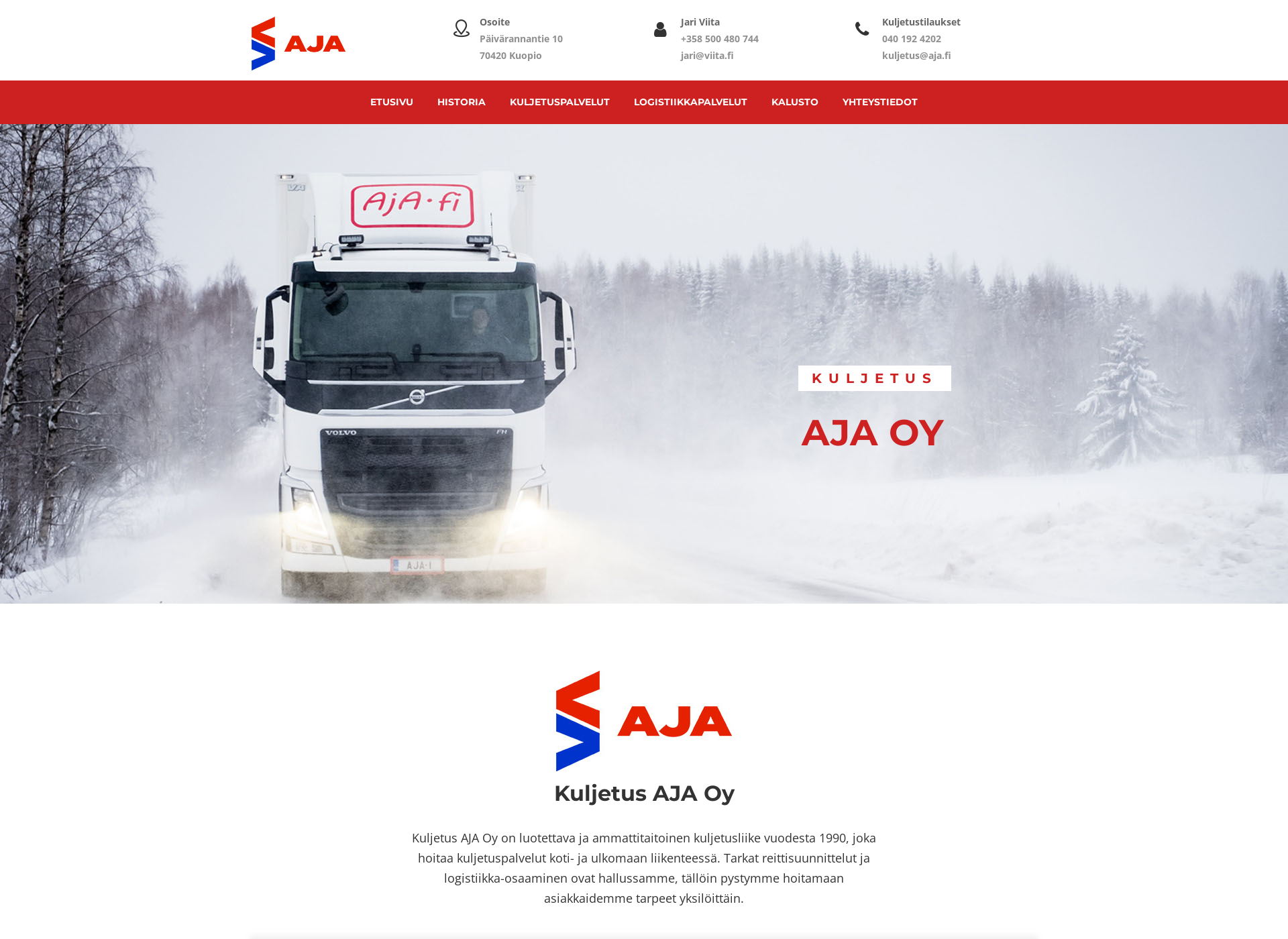 Screenshot for kuljetusaja.fi