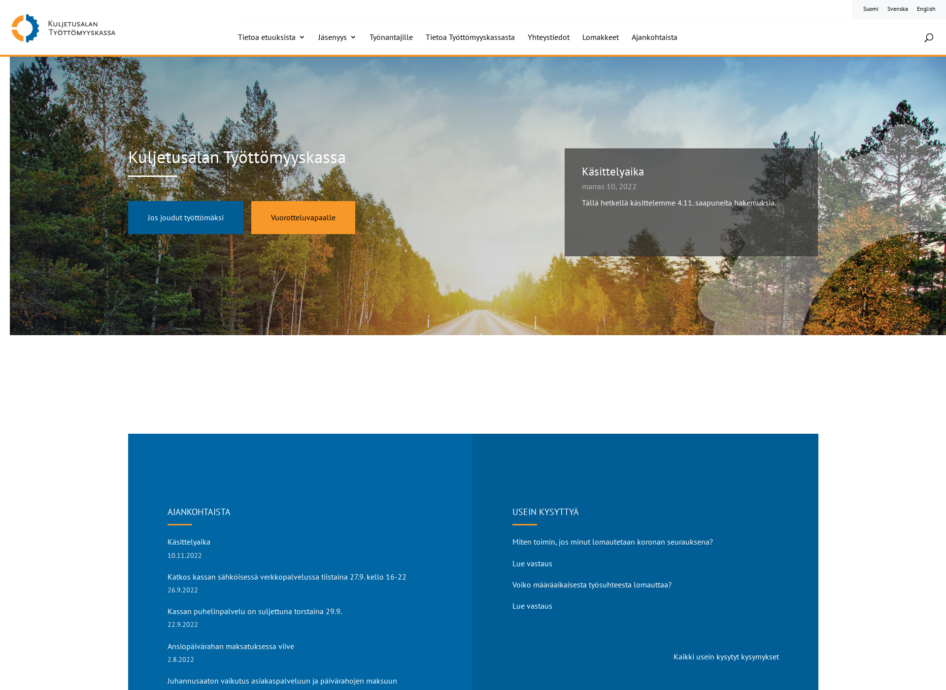 Screenshot for kuljetusalantk.fi