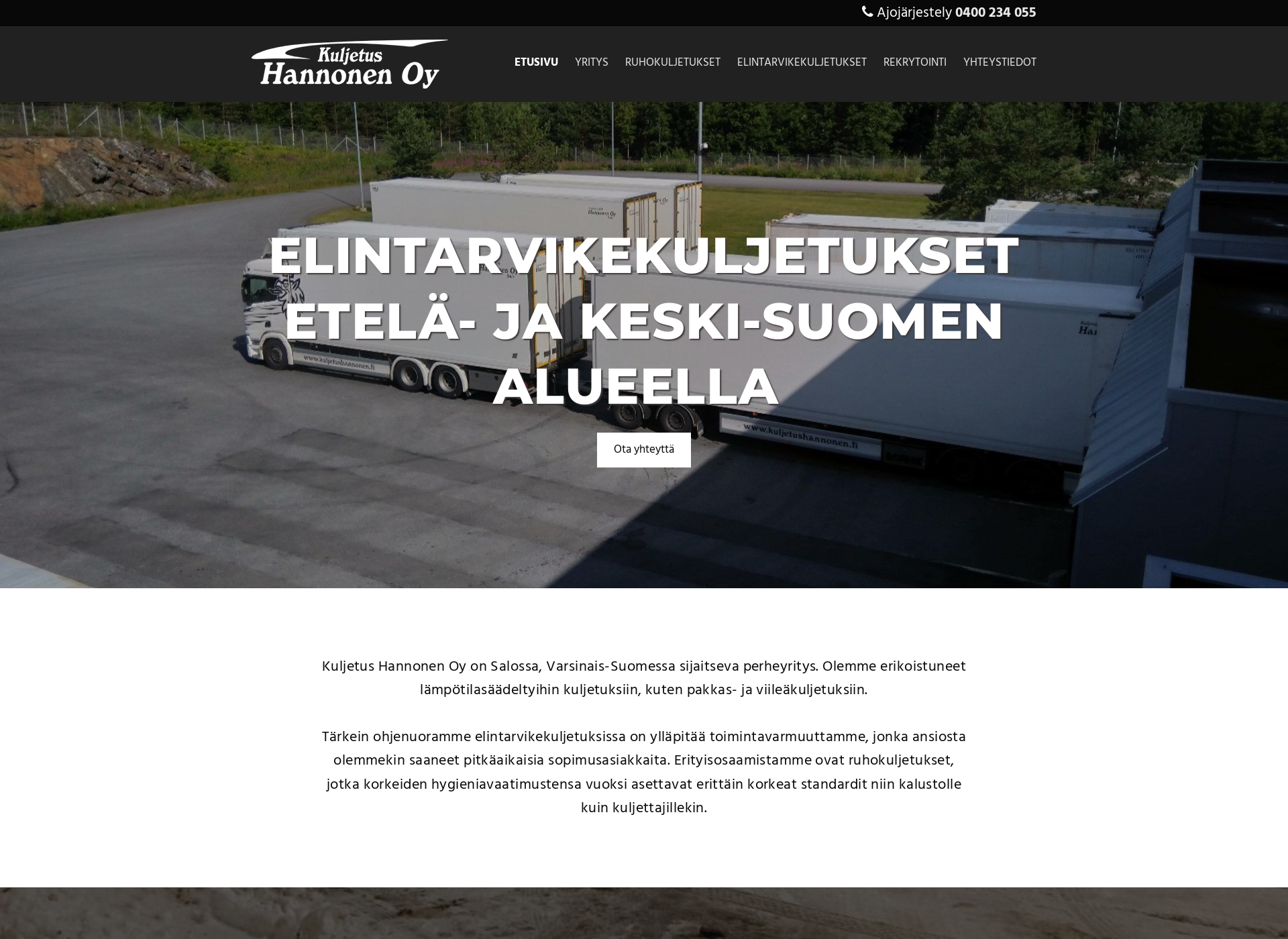 Screenshot for kuljetushannonen.fi