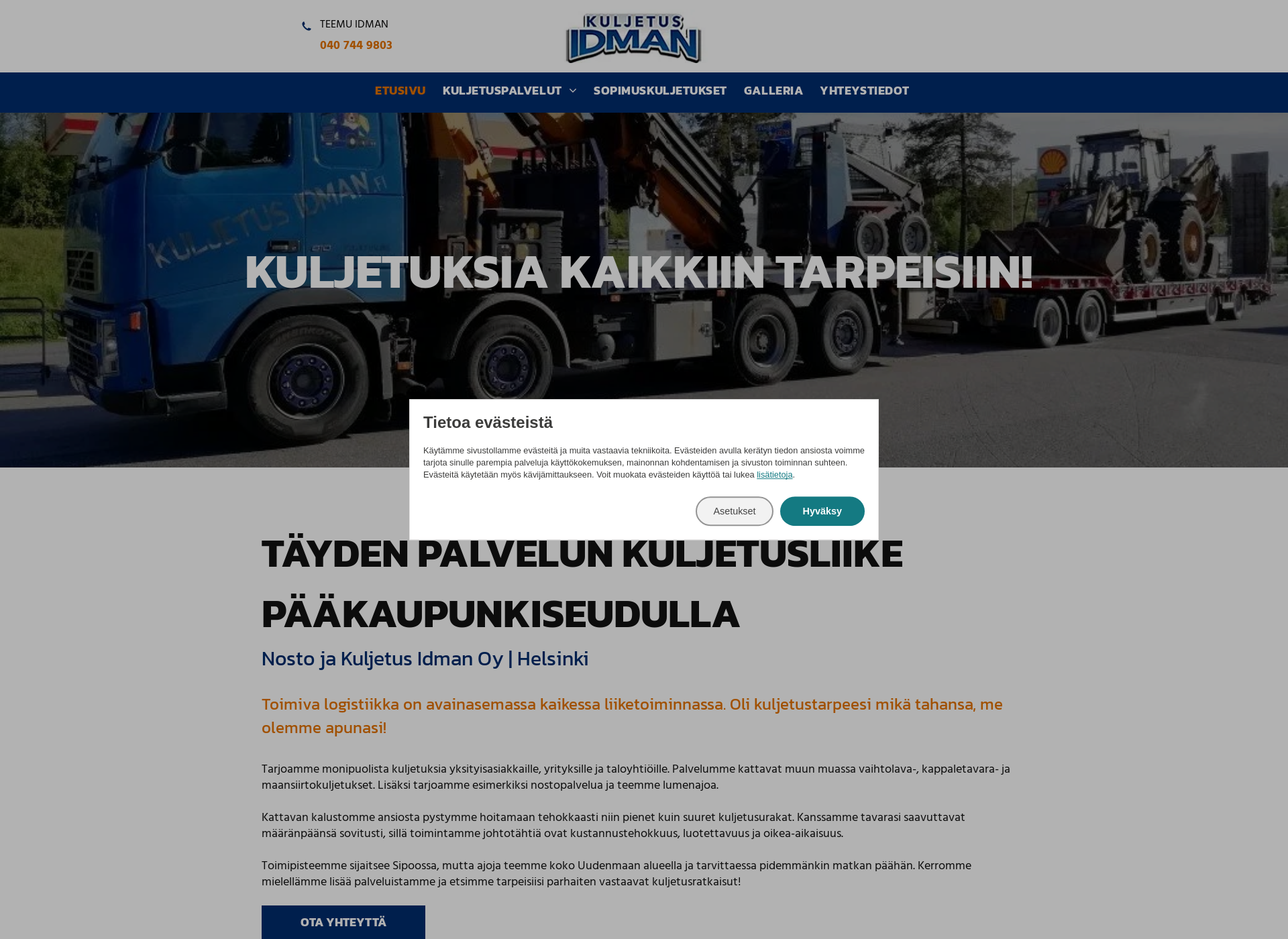 Screenshot for kuljetusidman.fi