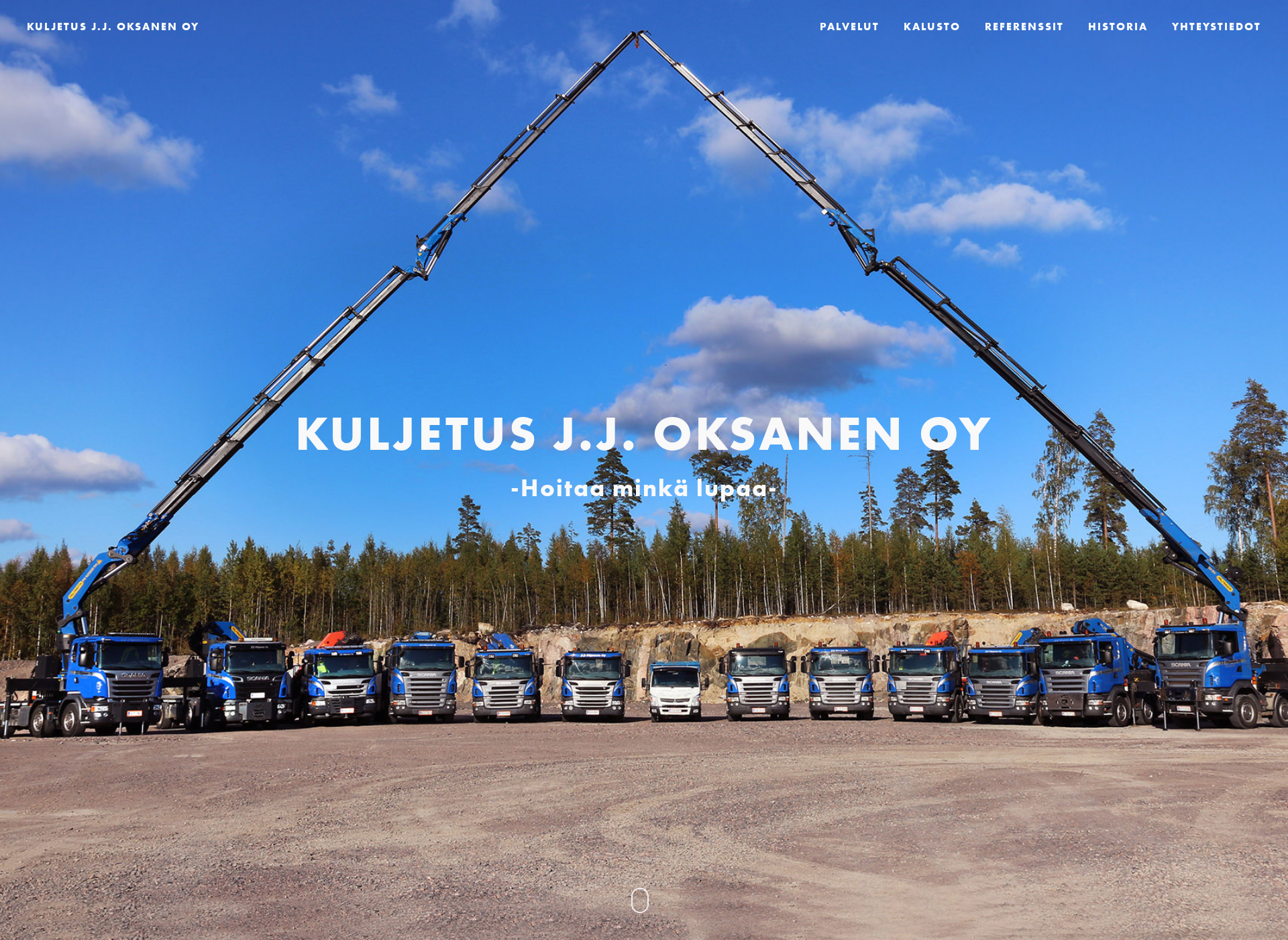 Skärmdump för kuljetusjjoksanen.fi