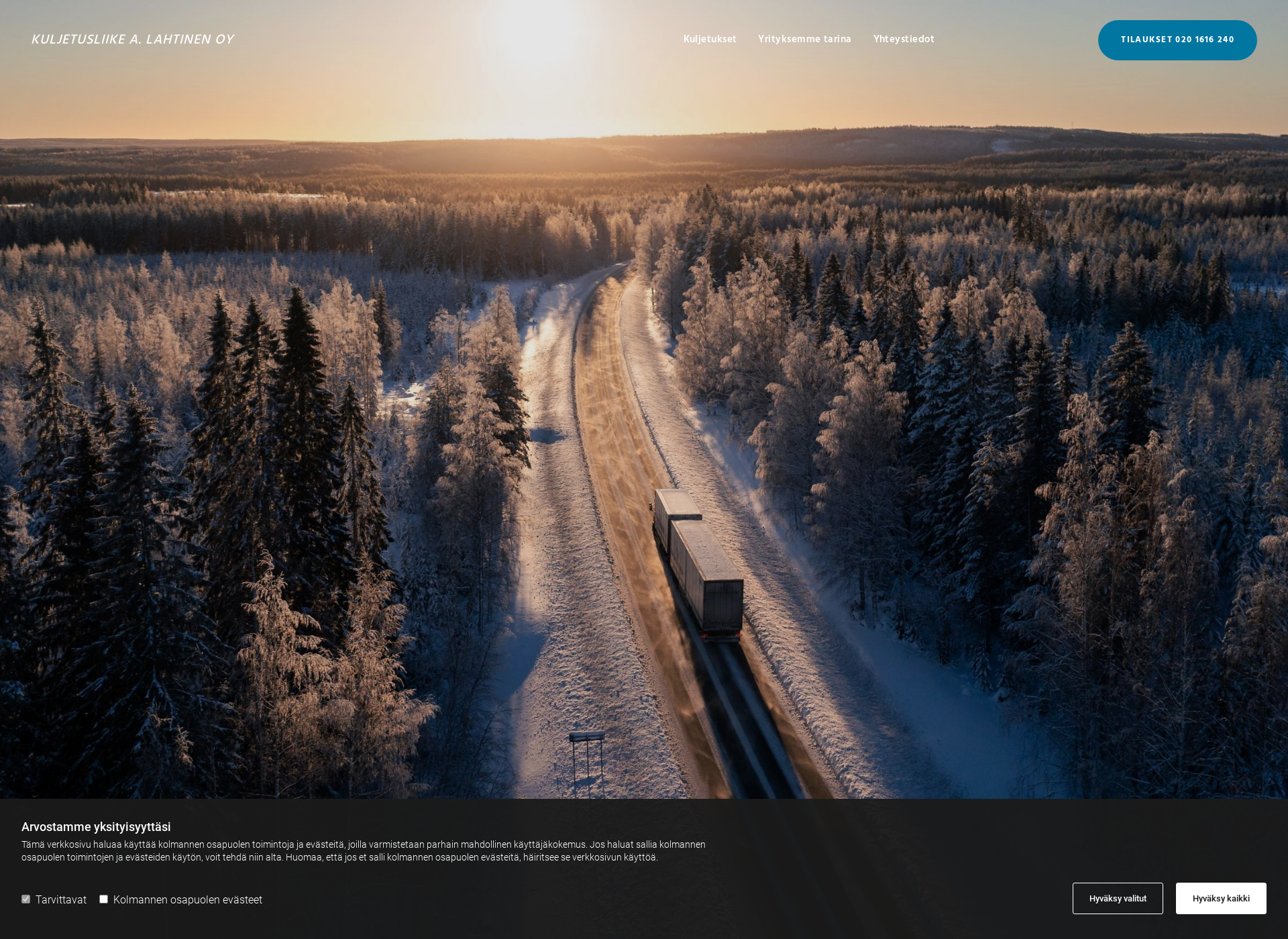 Skärmdump för kuljetuslahtinen.fi