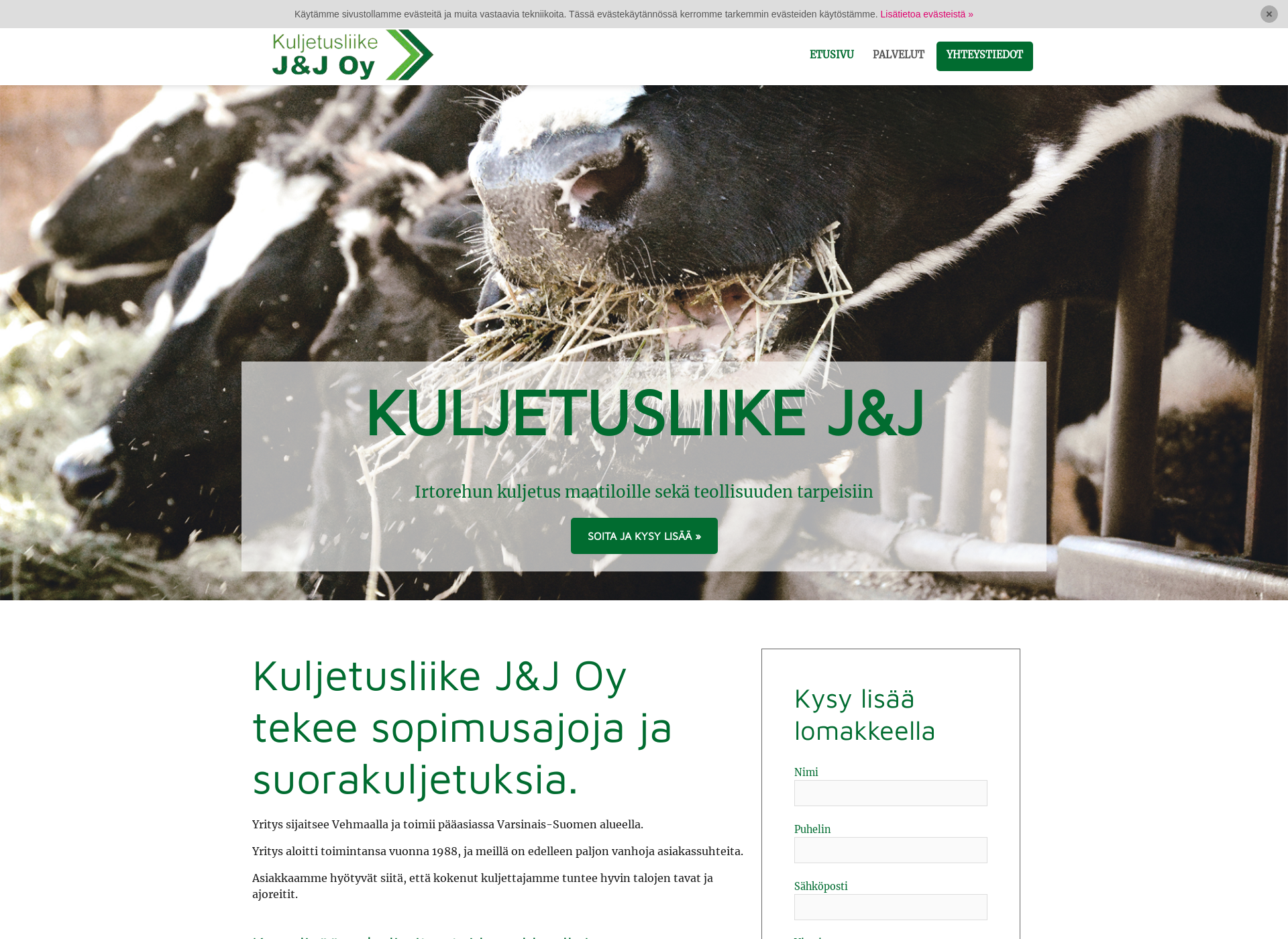 Screenshot for kuljetusliikejjoy.fi