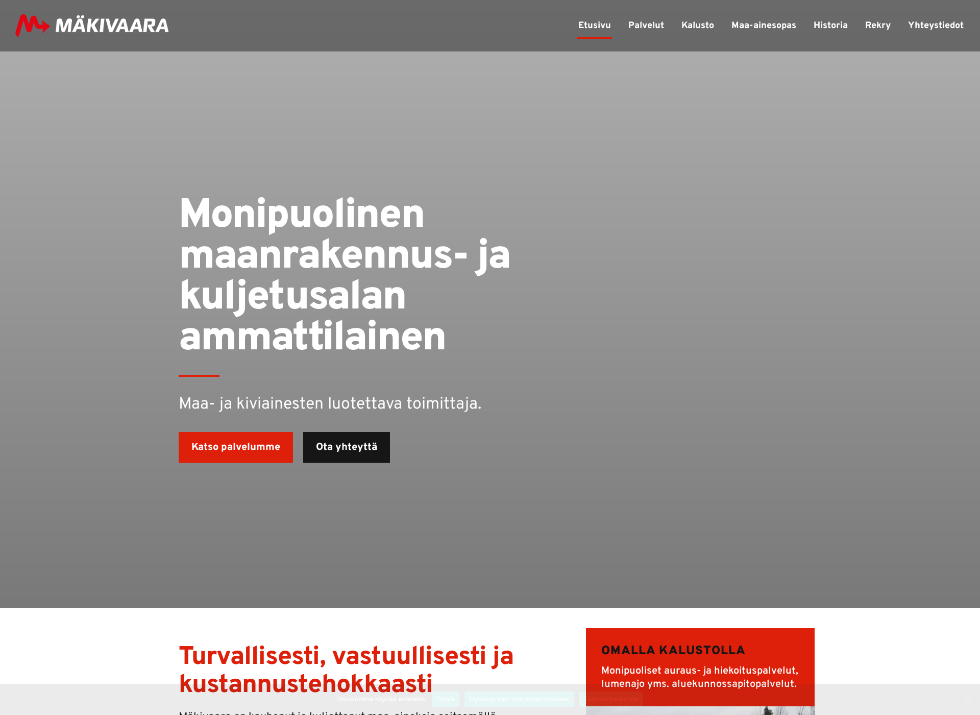 Screenshot for kuljetusmakivaara.fi