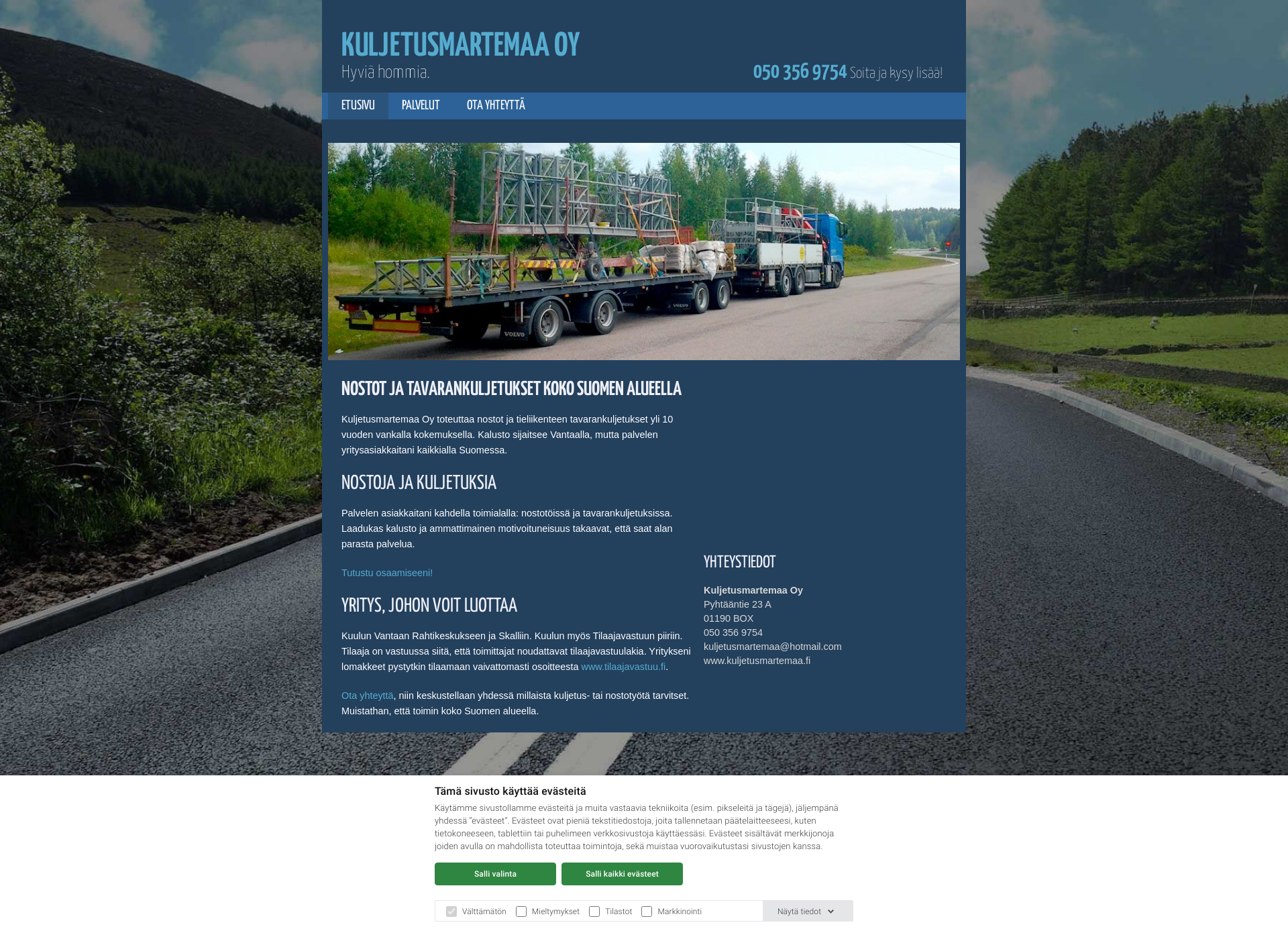 Screenshot for kuljetusmartemaa.fi