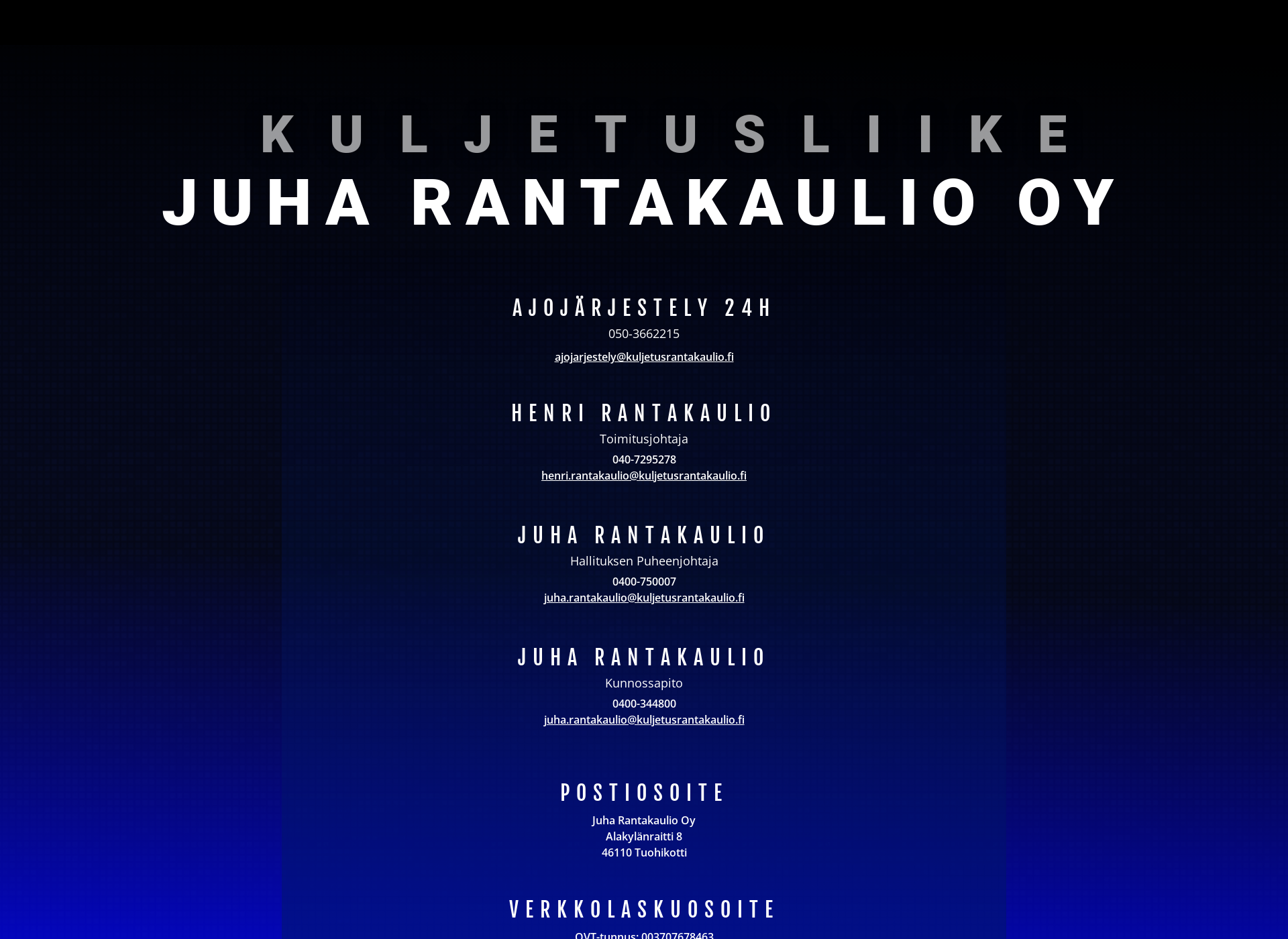 Screenshot for kuljetusrantakaulio.fi