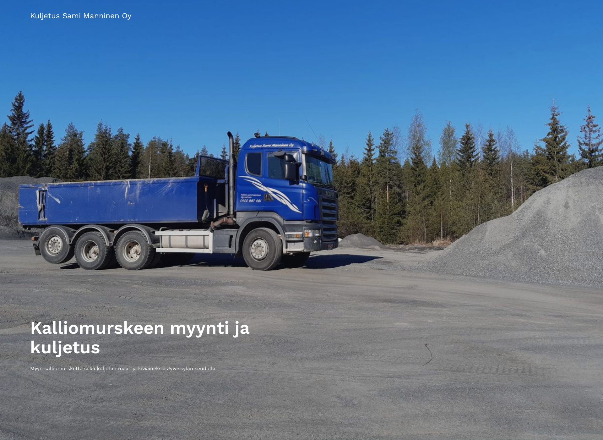 Skärmdump för kuljetussamimanninen.fi