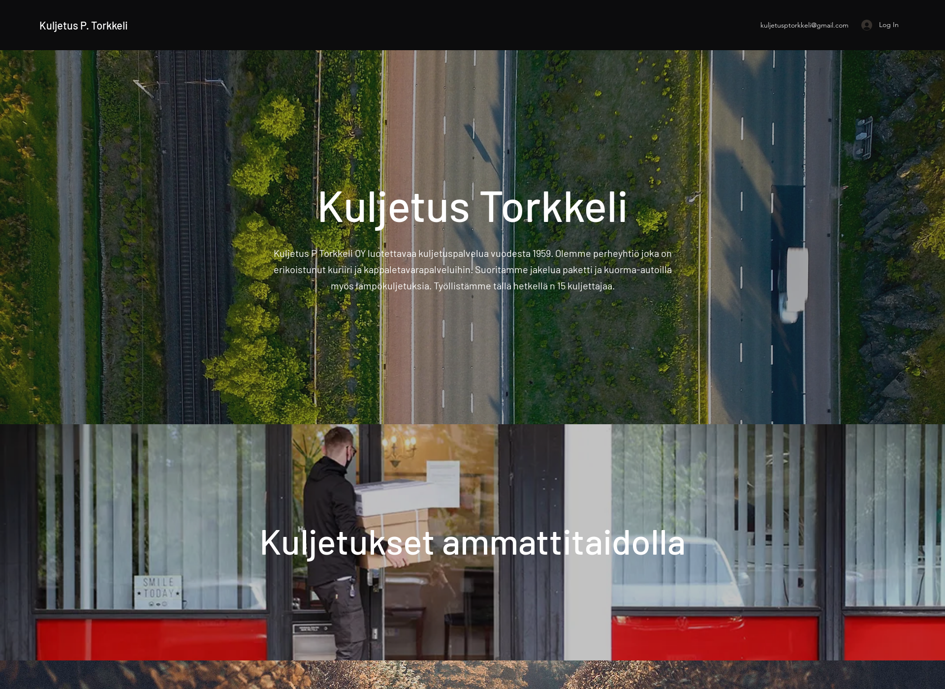 Skärmdump för kuljetustorkkeli.fi