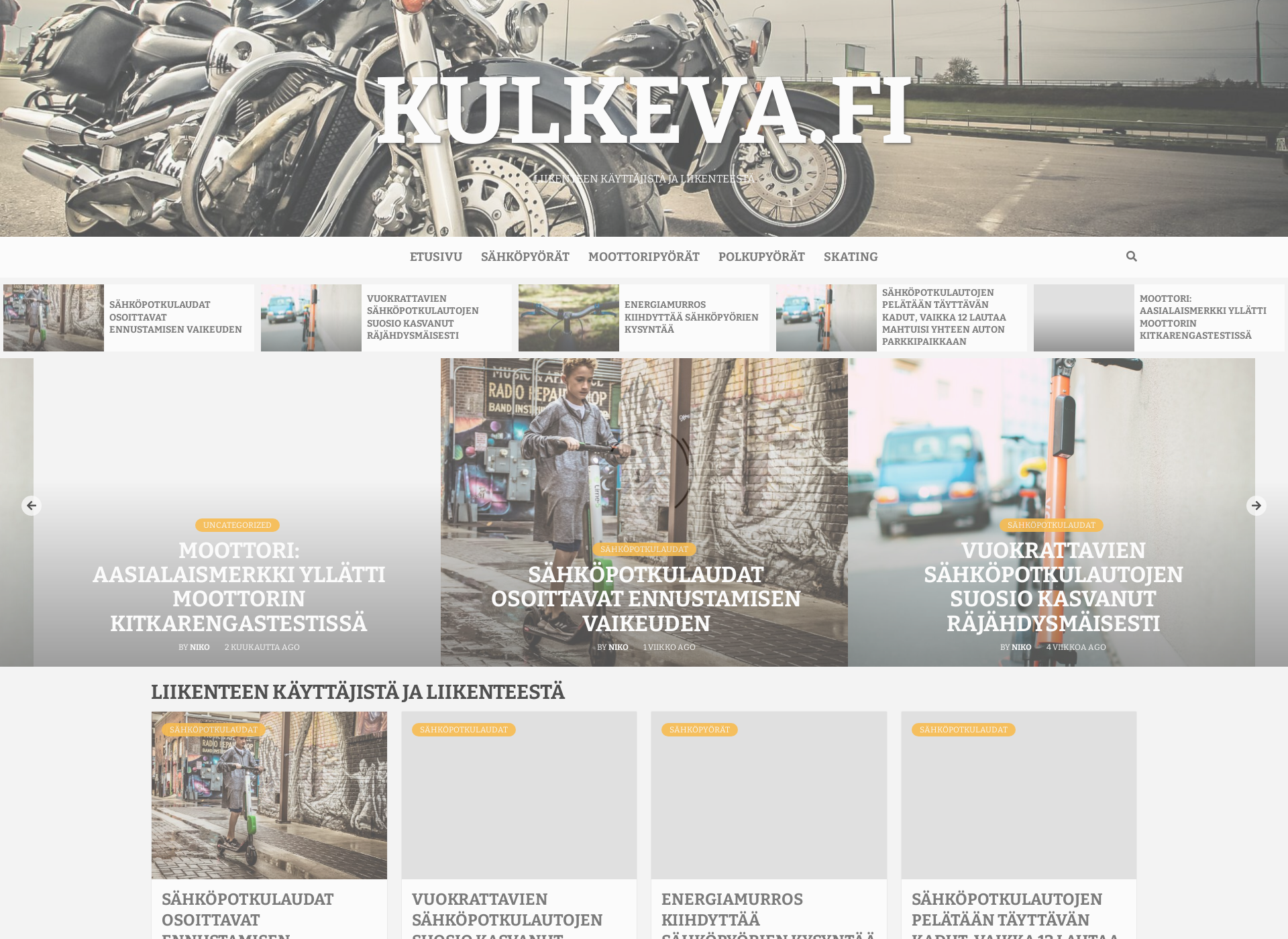 Screenshot for kulkeva.fi