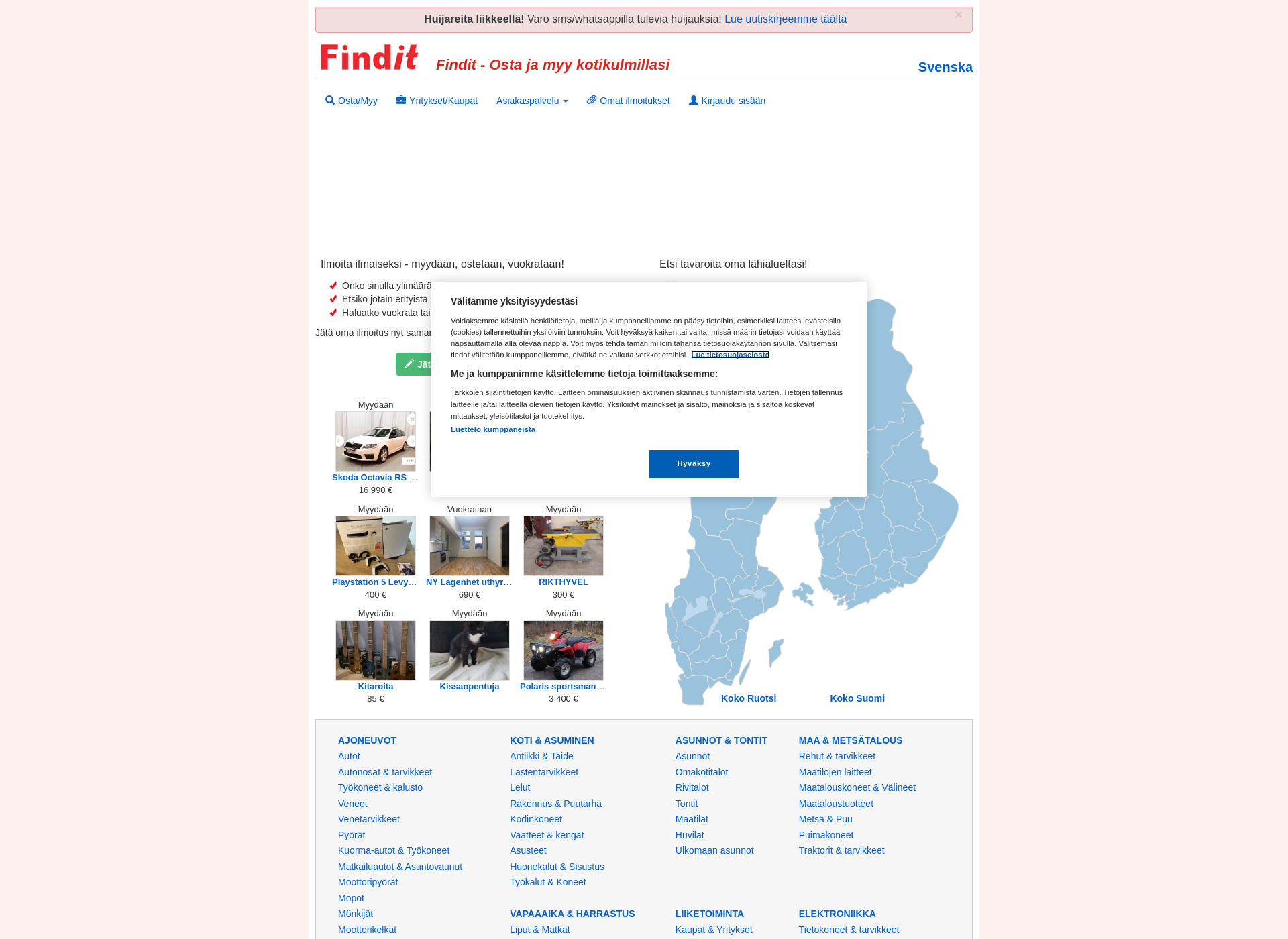 Screenshot for kulmakauppa.fi