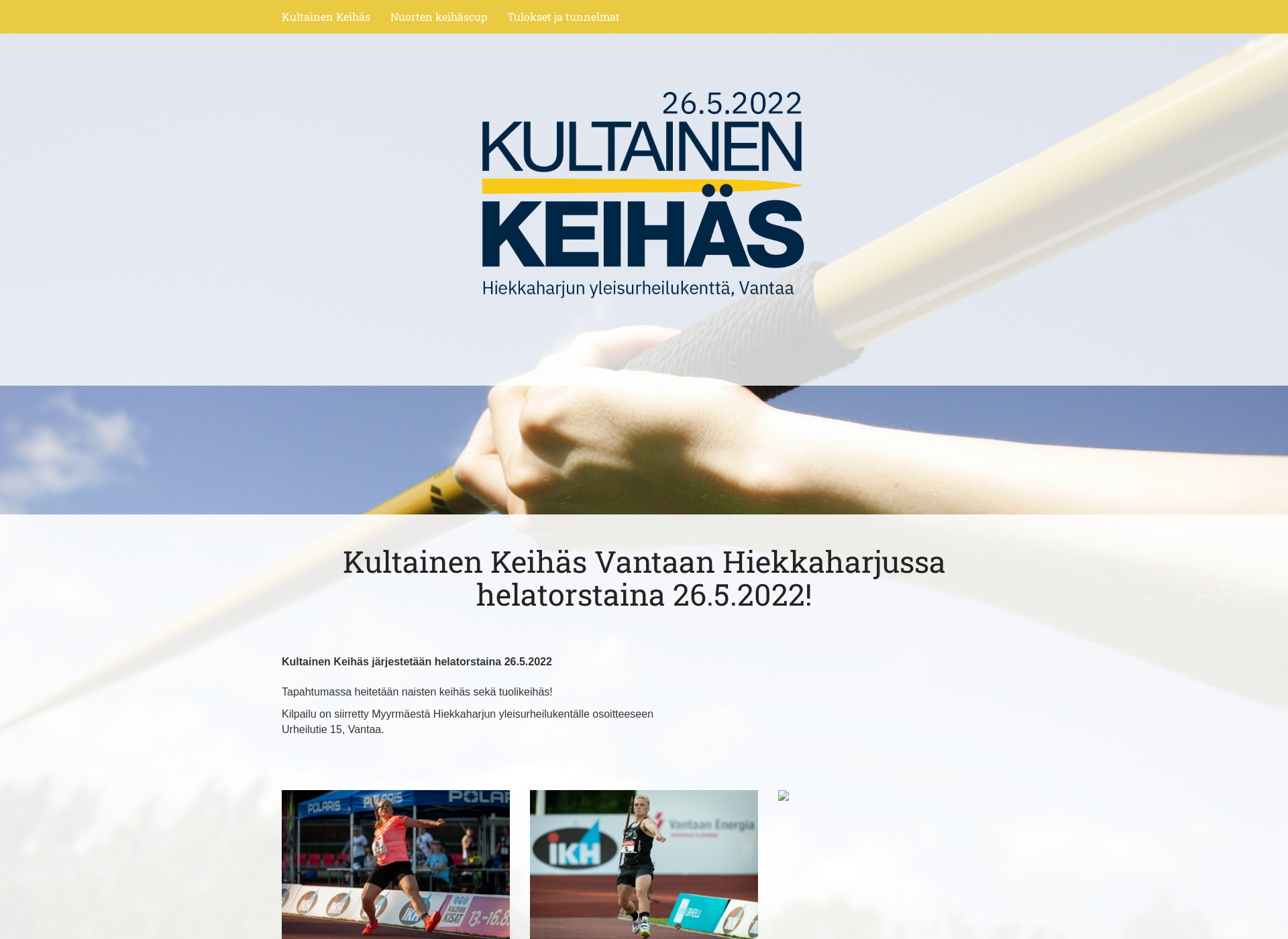 Screenshot for kultainenkeihäs.fi