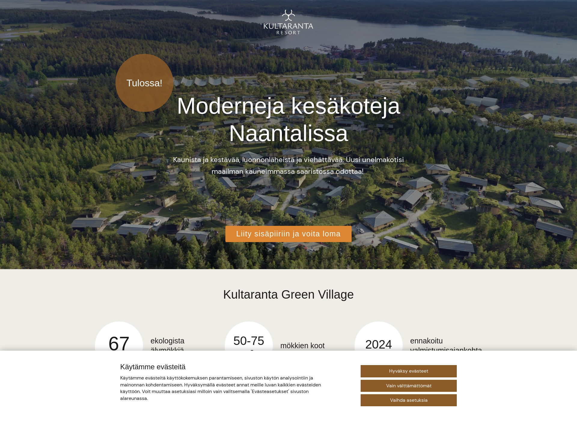 Skärmdump för kultarantagreenvillage.fi