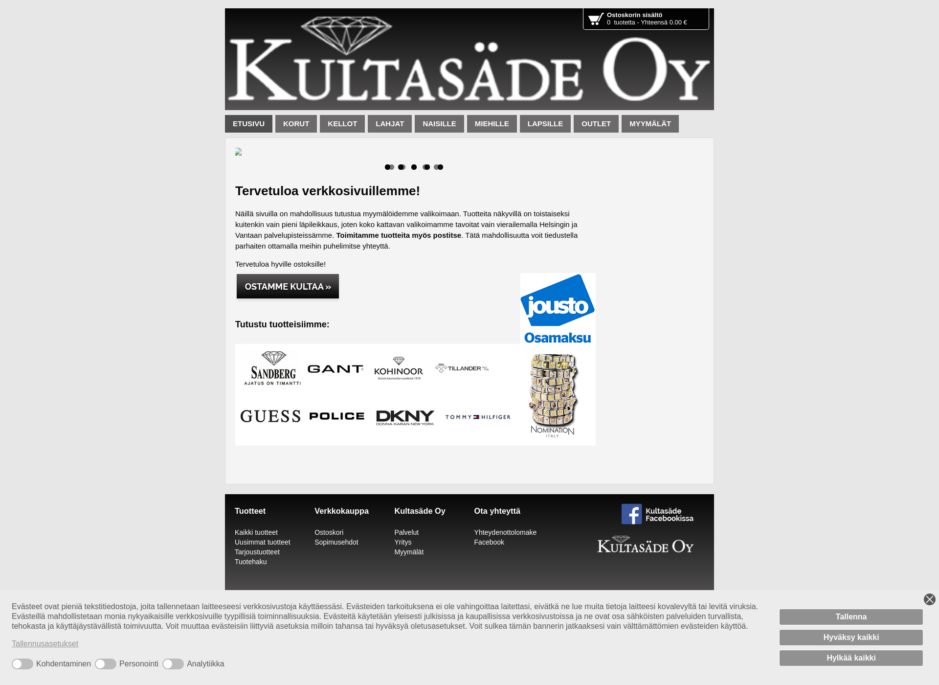 Screenshot for kultasade.fi