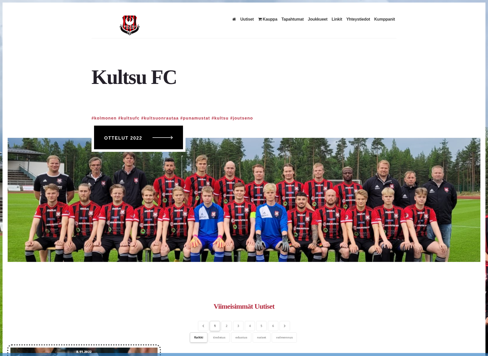 Skärmdump för kultsufc.fi