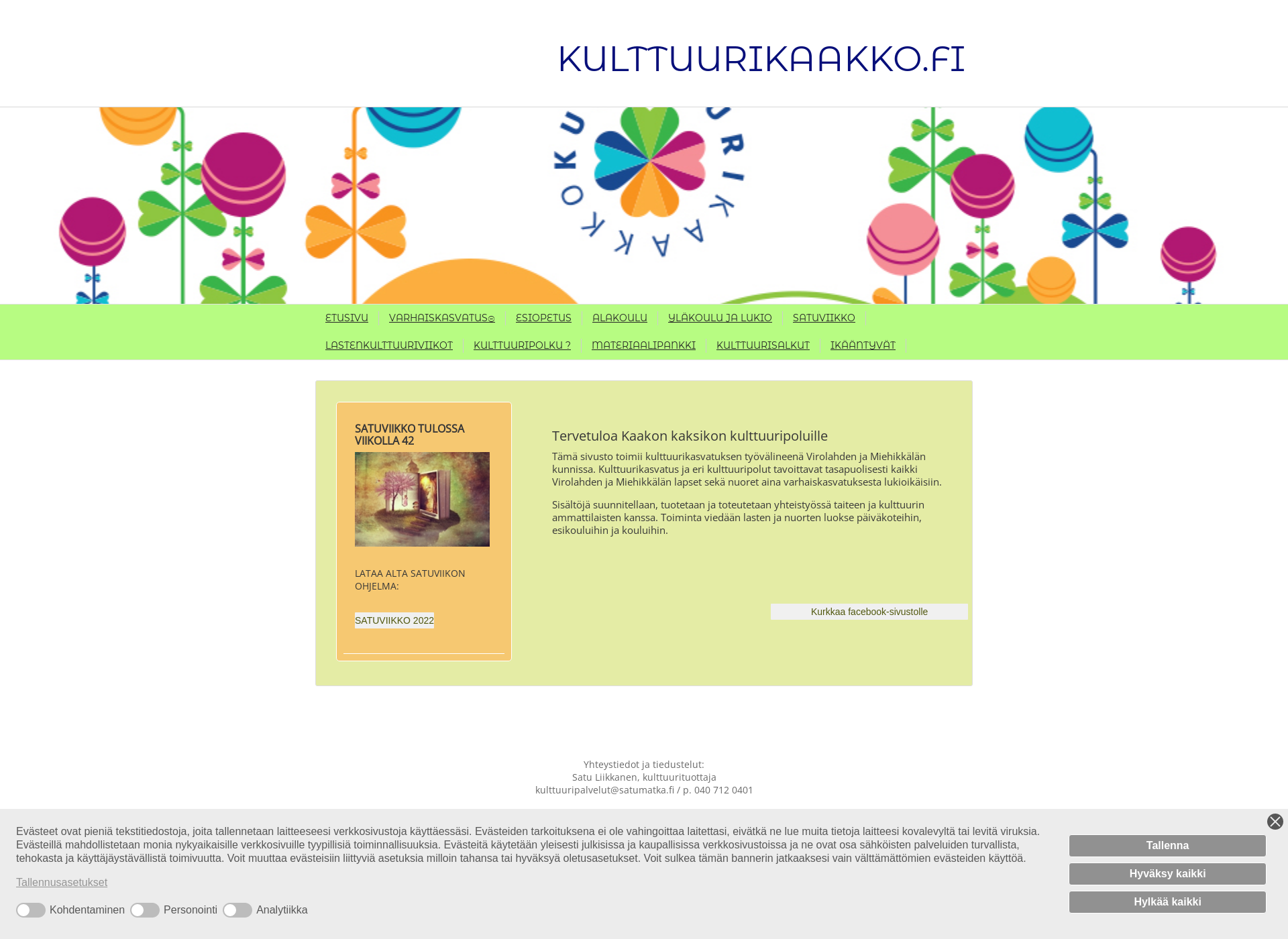 Screenshot for kulttuurikaakko.fi