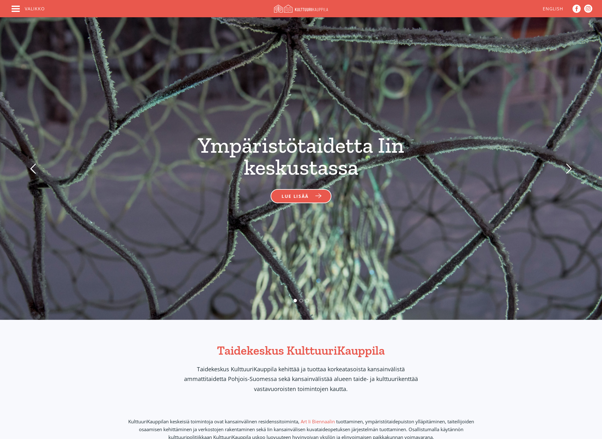 Screenshot for kulttuurikauppila.fi