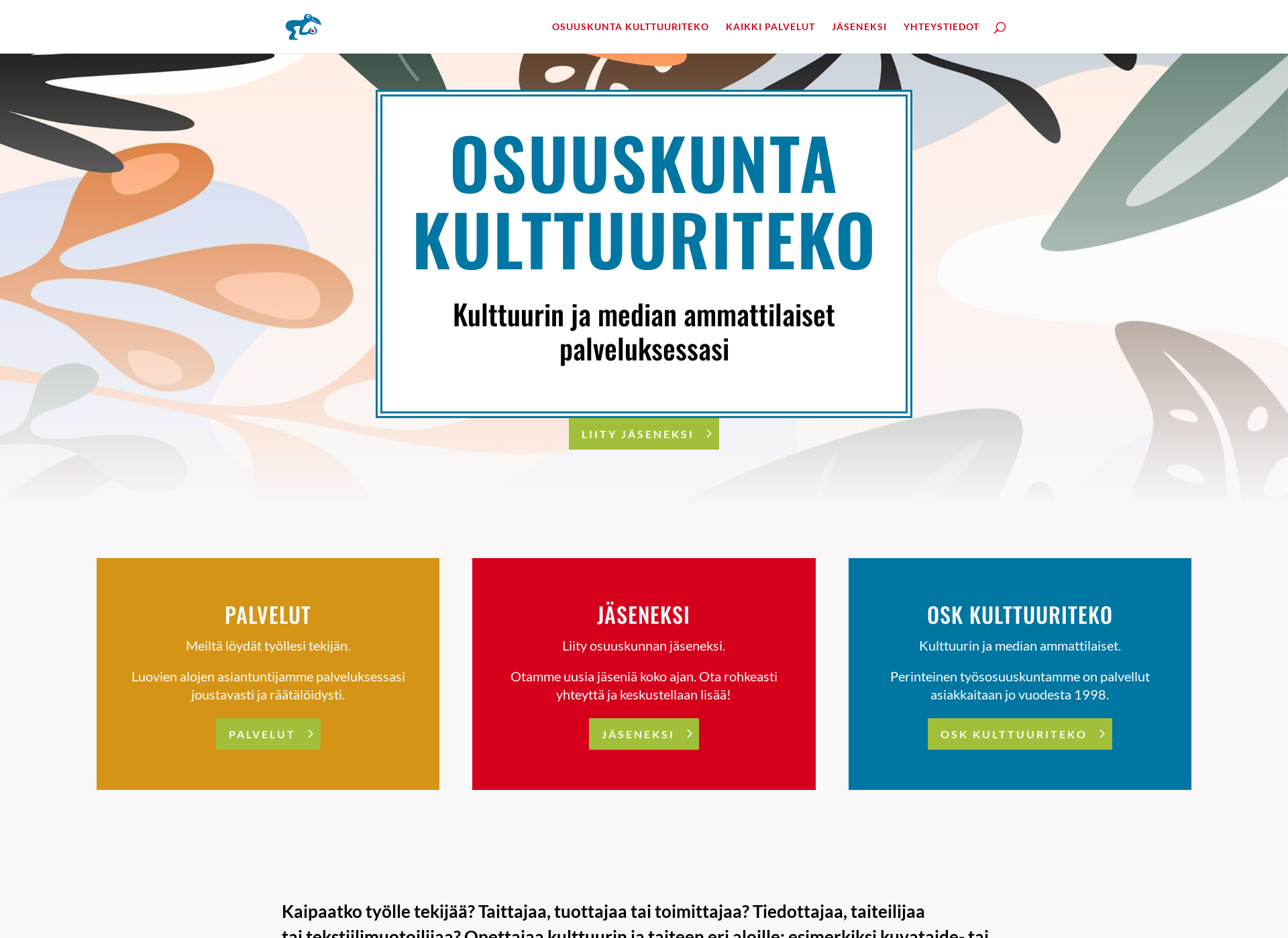 Screenshot for kulttuuriteko.fi