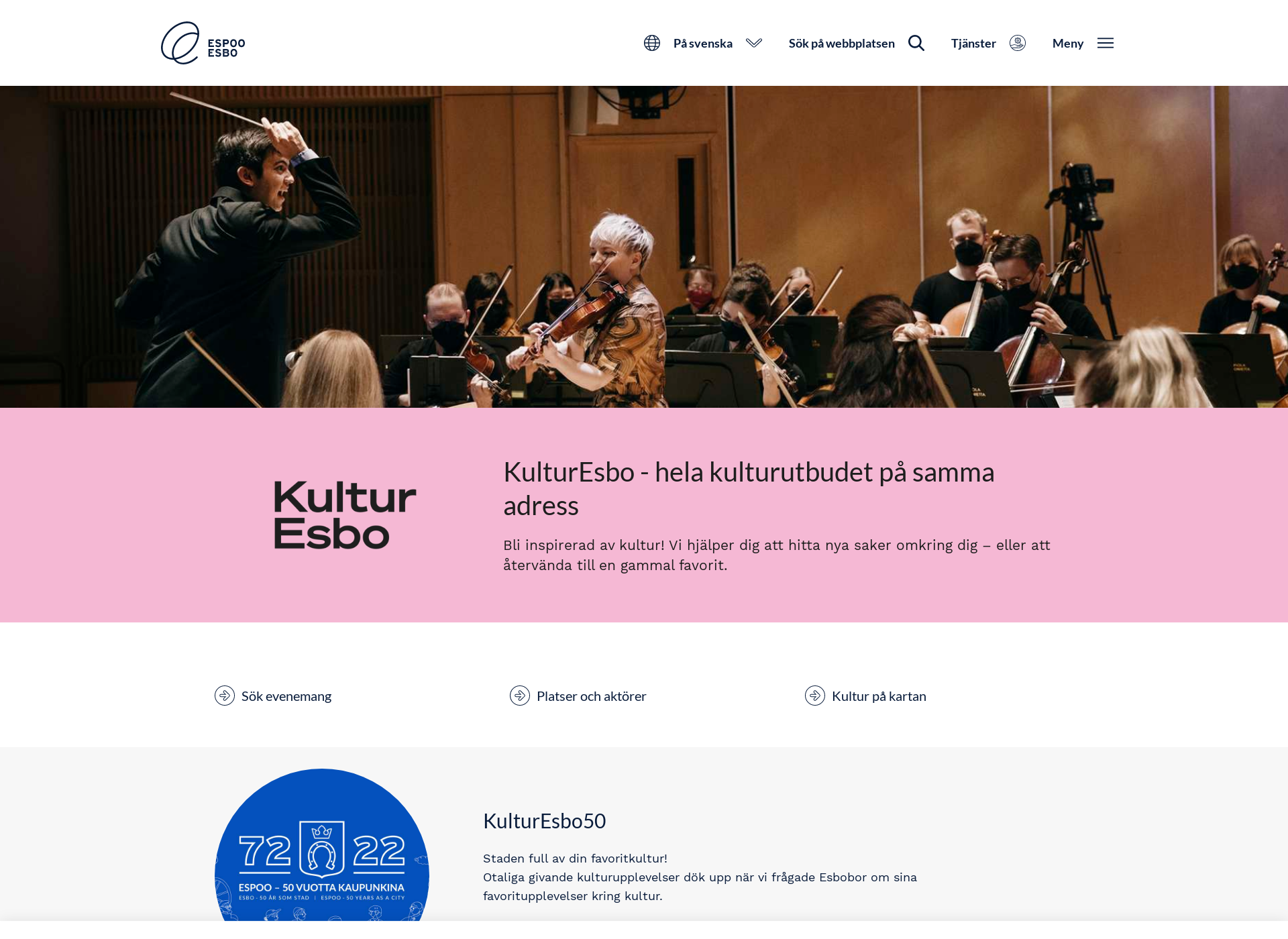 Screenshot for kulturesbo.fi