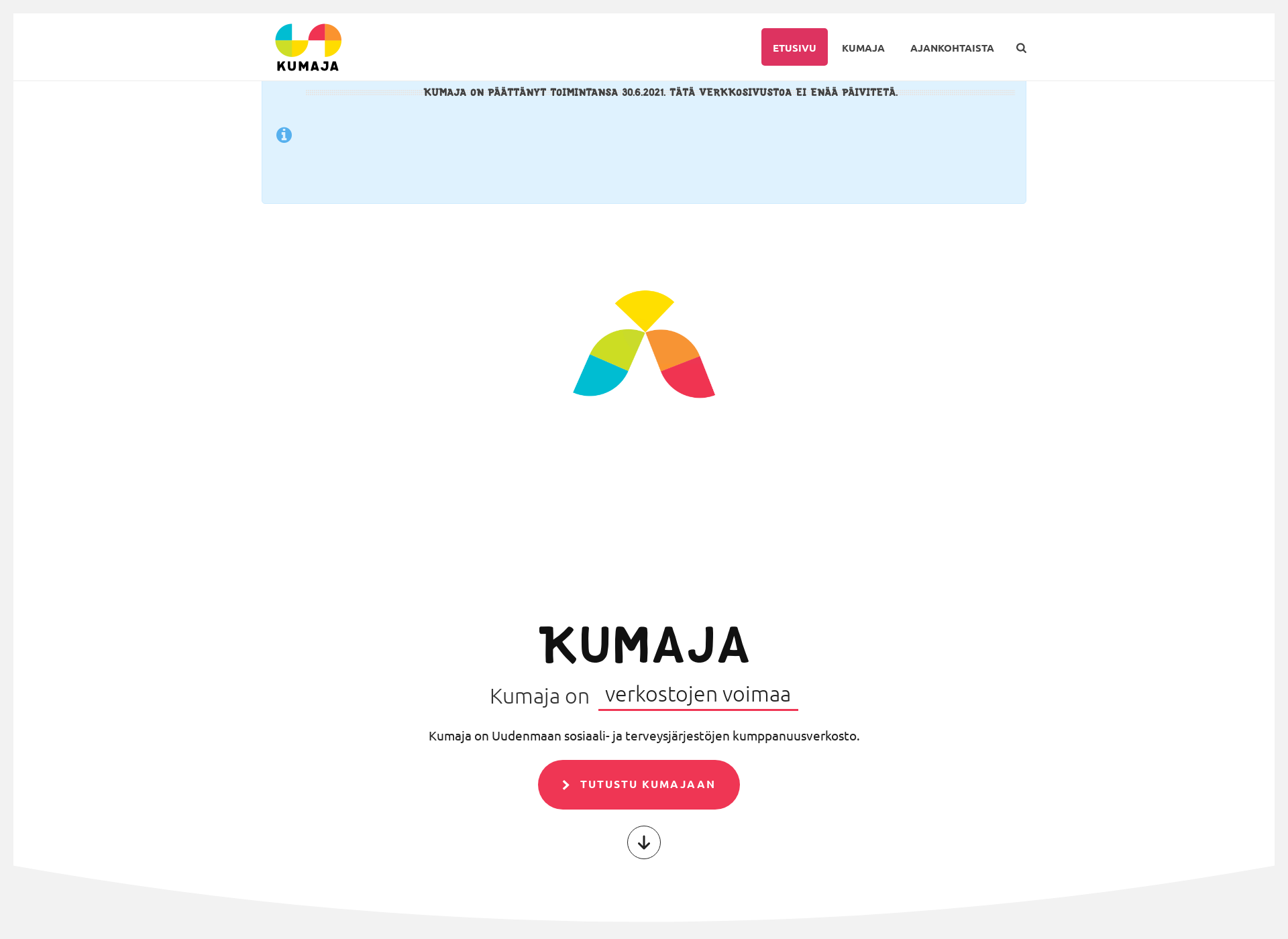 Screenshot for kumaja.fi