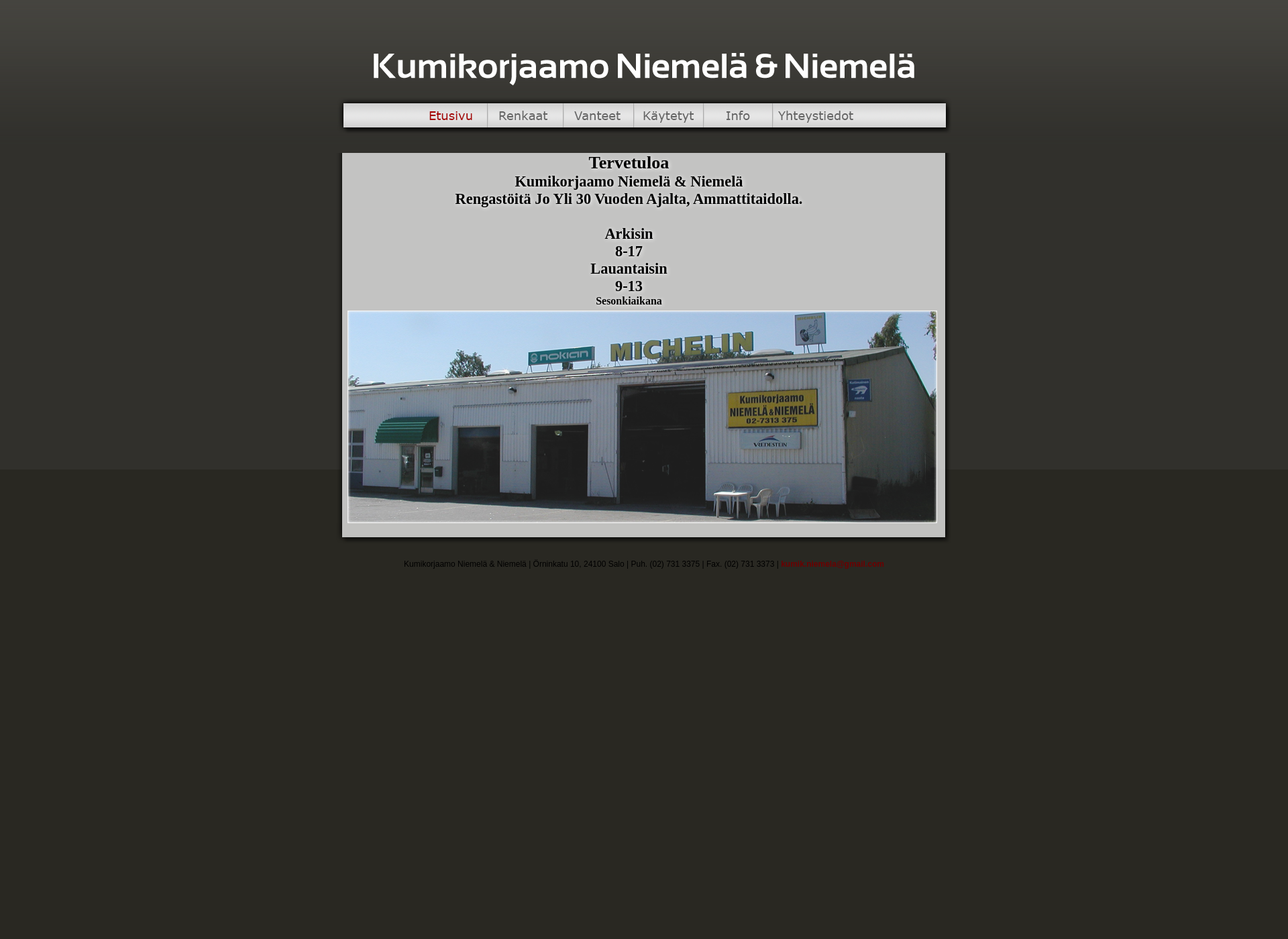Screenshot for kumikorjaamoniemela.fi