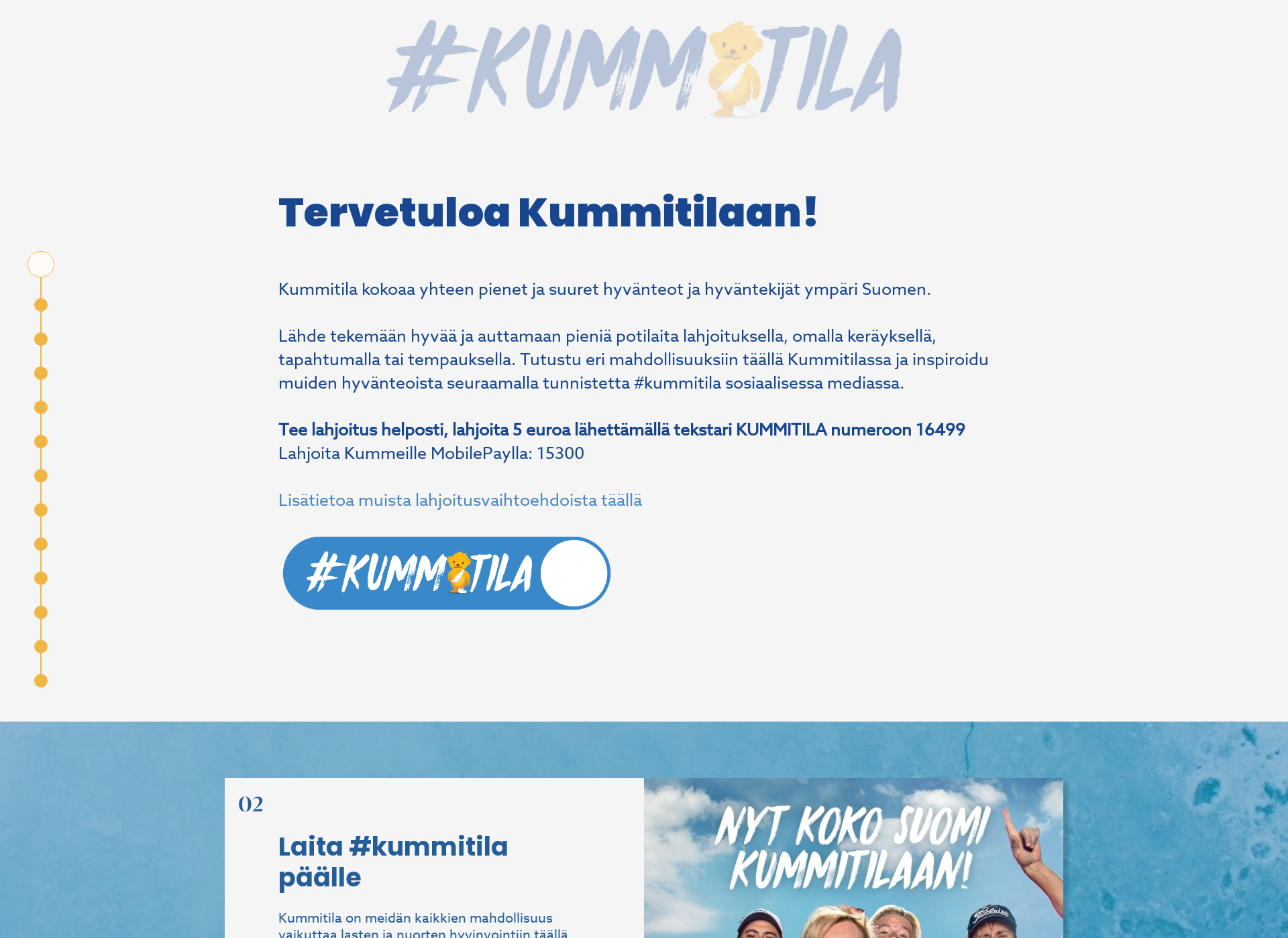 Skärmdump för kummitila.fi