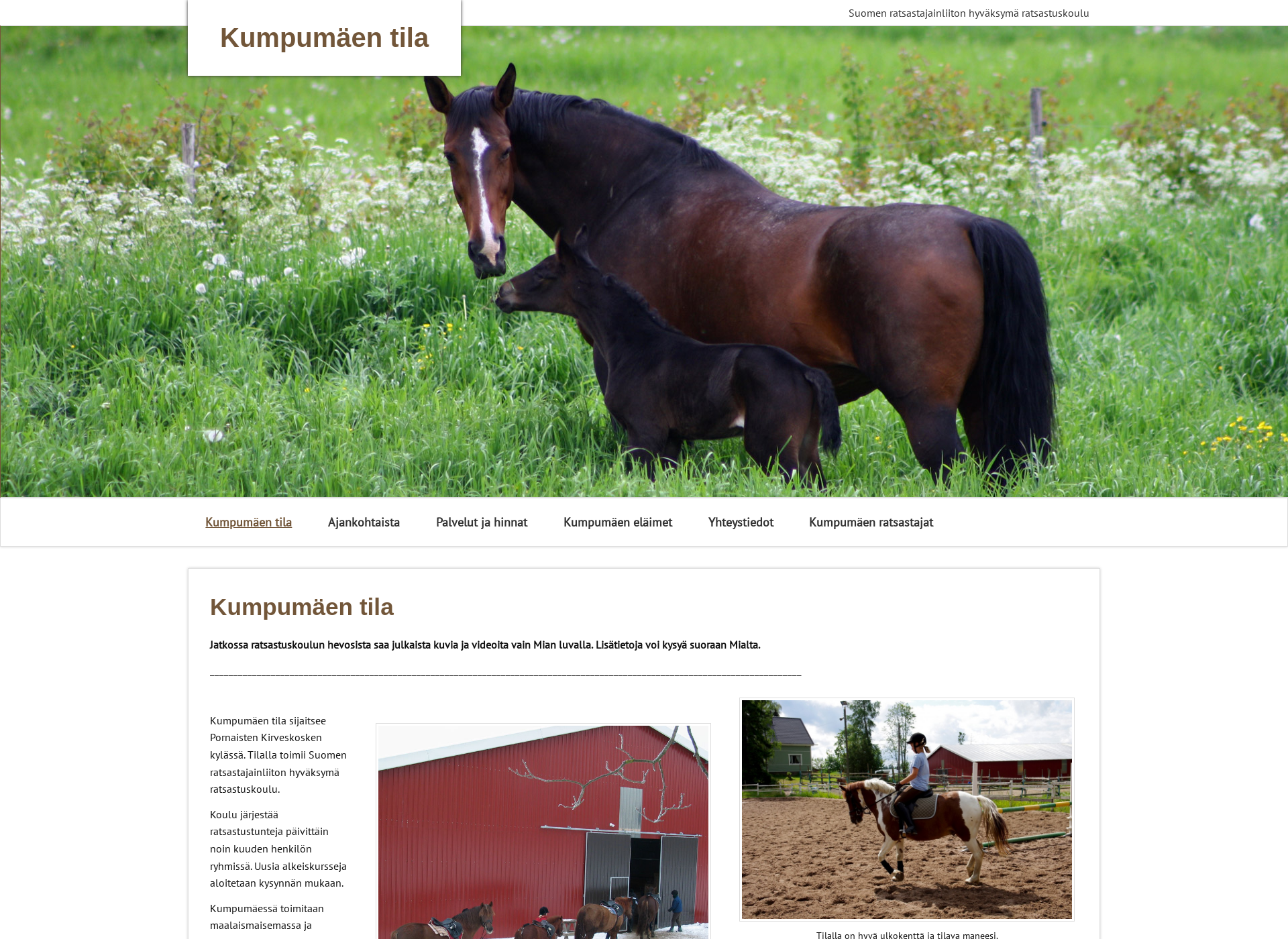 Skärmdump för kumpumaki.fi