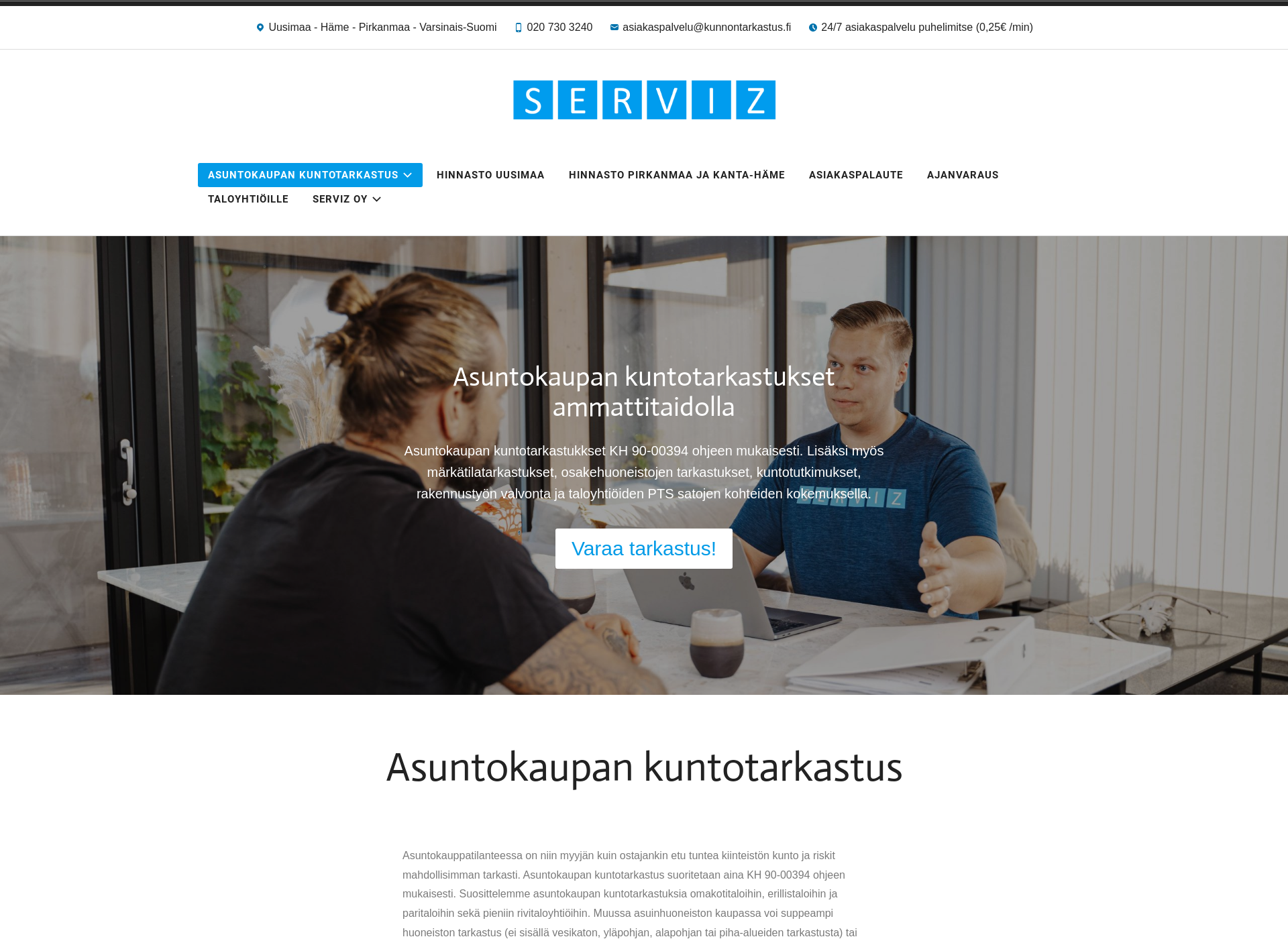 Screenshot for kunnontarkastus.fi
