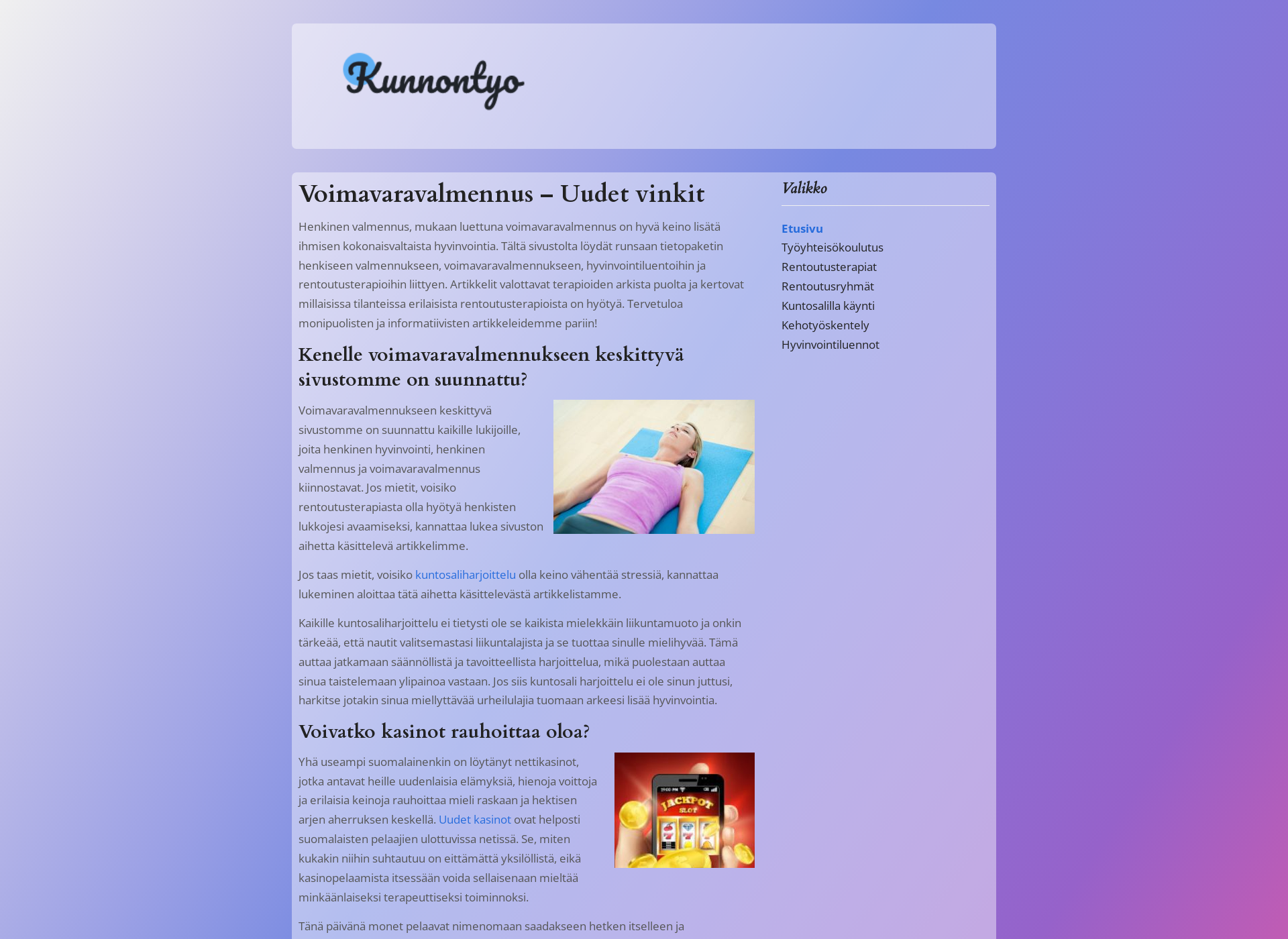 Screenshot for kunnontyo.fi