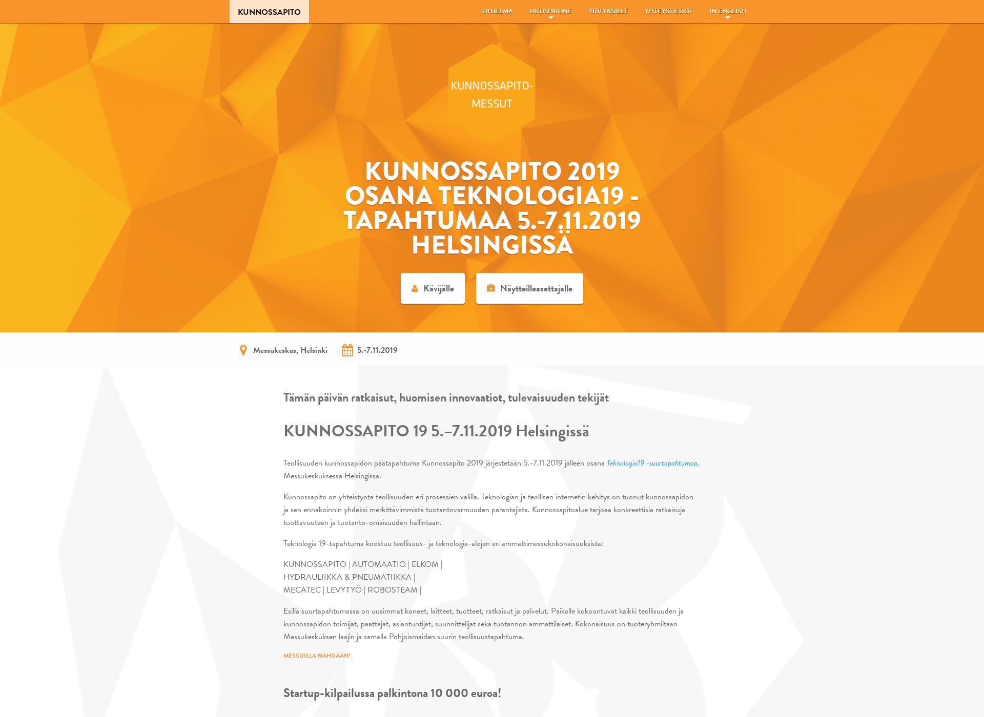 Screenshot for kunnossapito17.fi