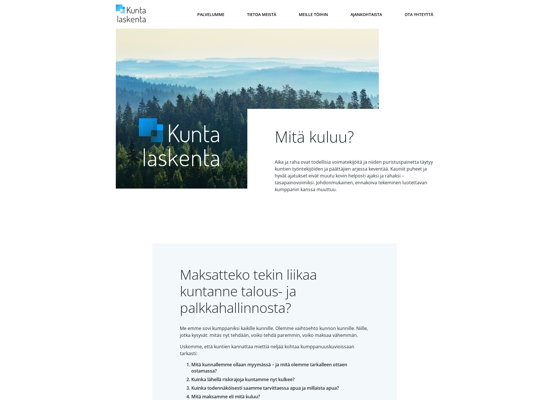 Screenshot for kuntalaskenta.fi