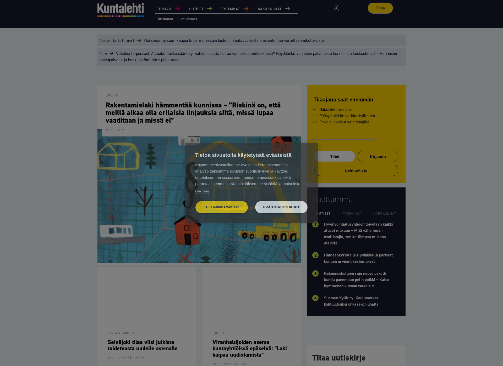 Screenshot for kuntalehti.fi