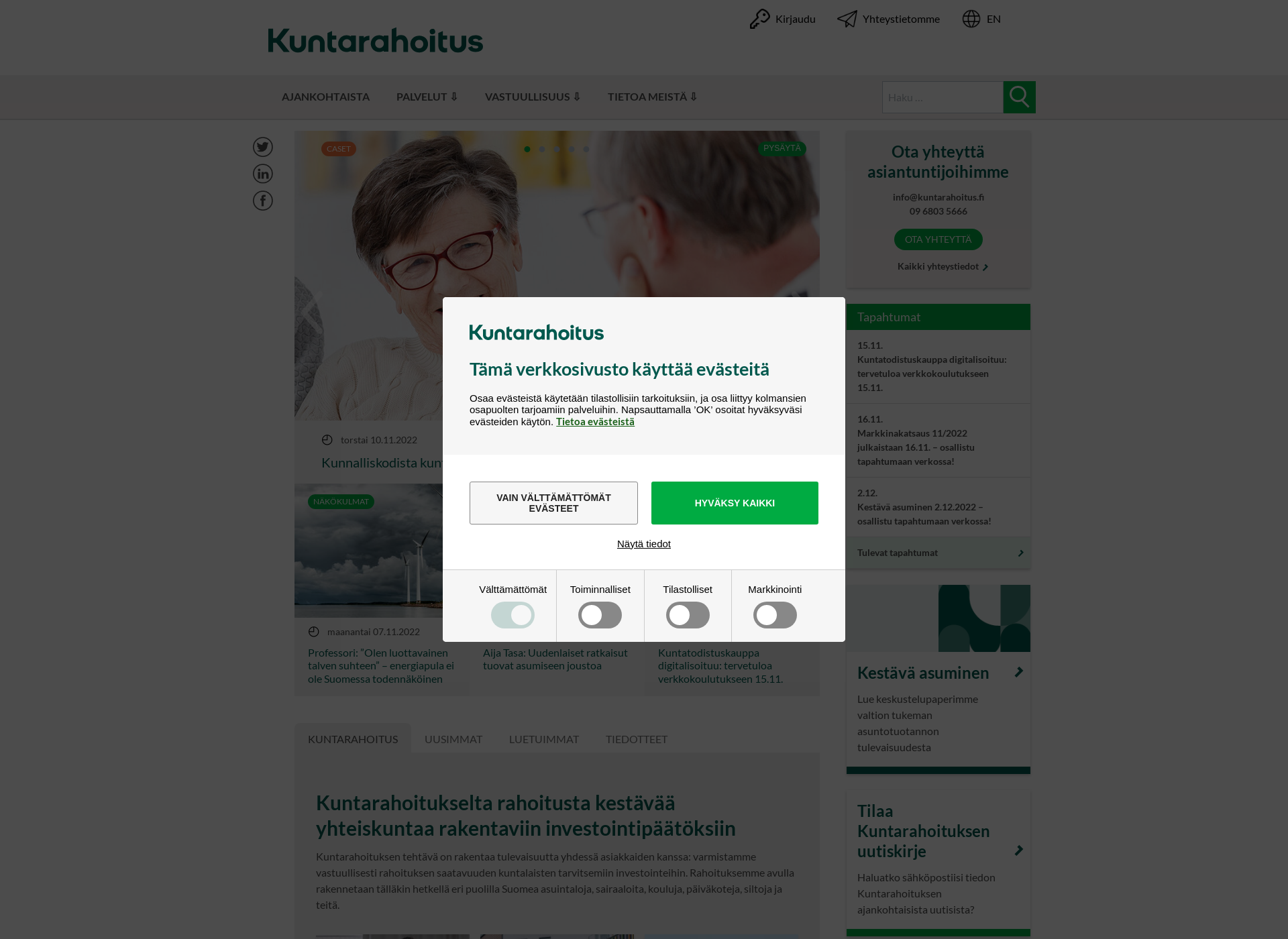 Screenshot for kuntarahoitus.fi