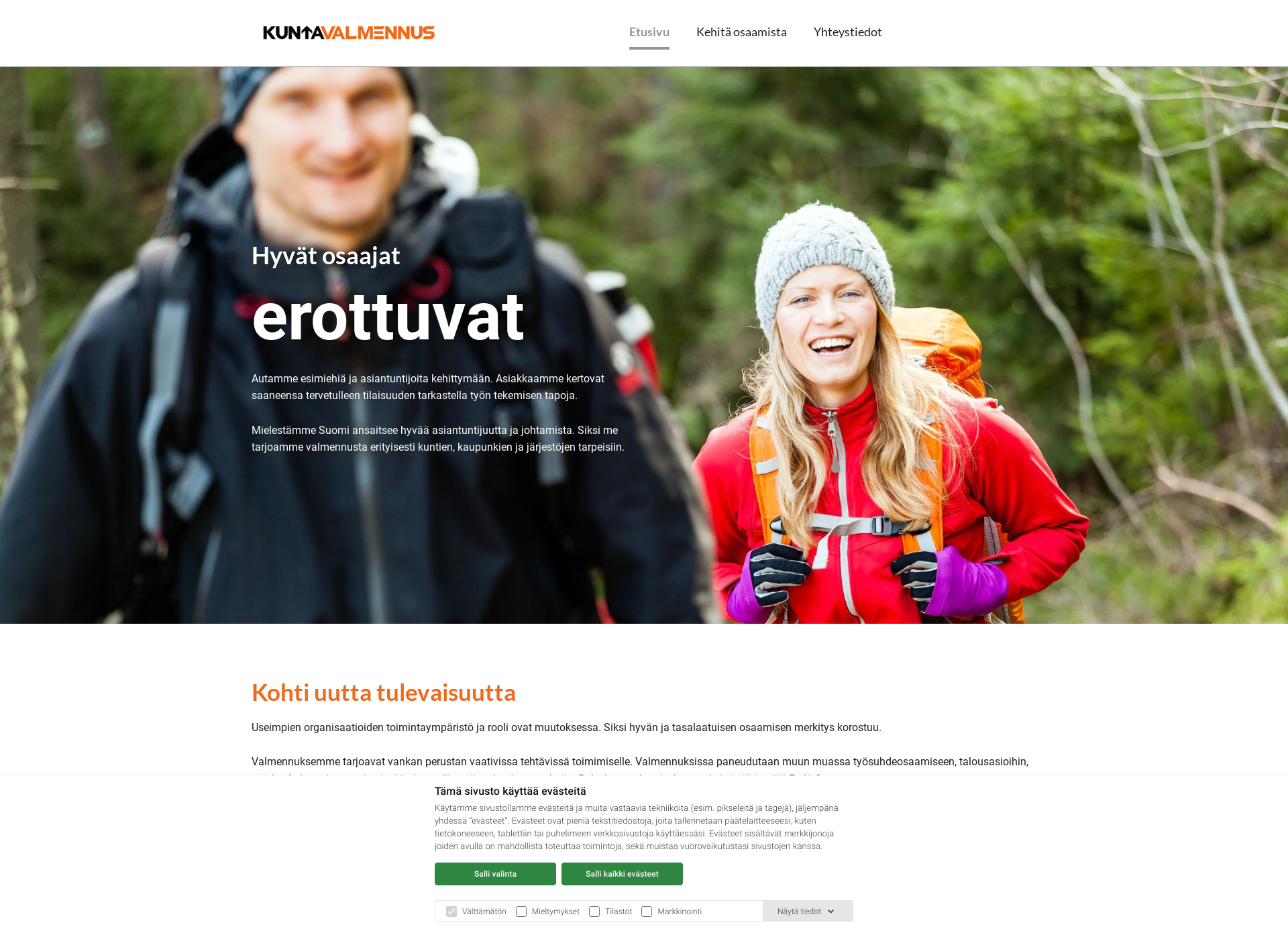 Screenshot for kuntavalmennus.fi