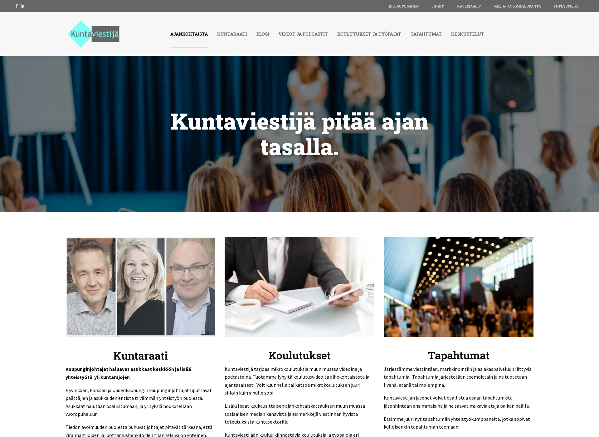 Screenshot for kuntaviestija.fi
