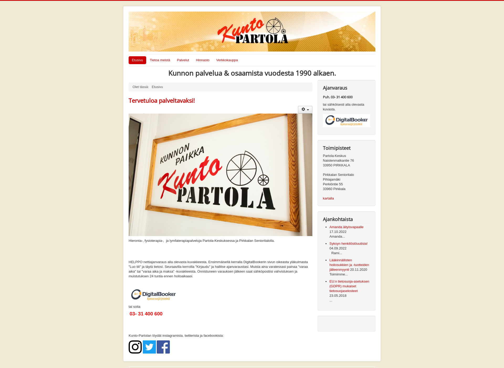 Screenshot for kunto-partola.fi
