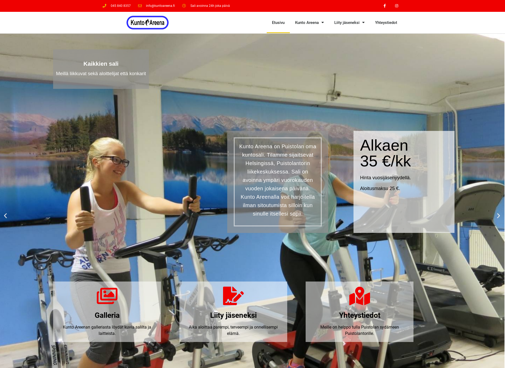 Screenshot for kuntoareena.fi