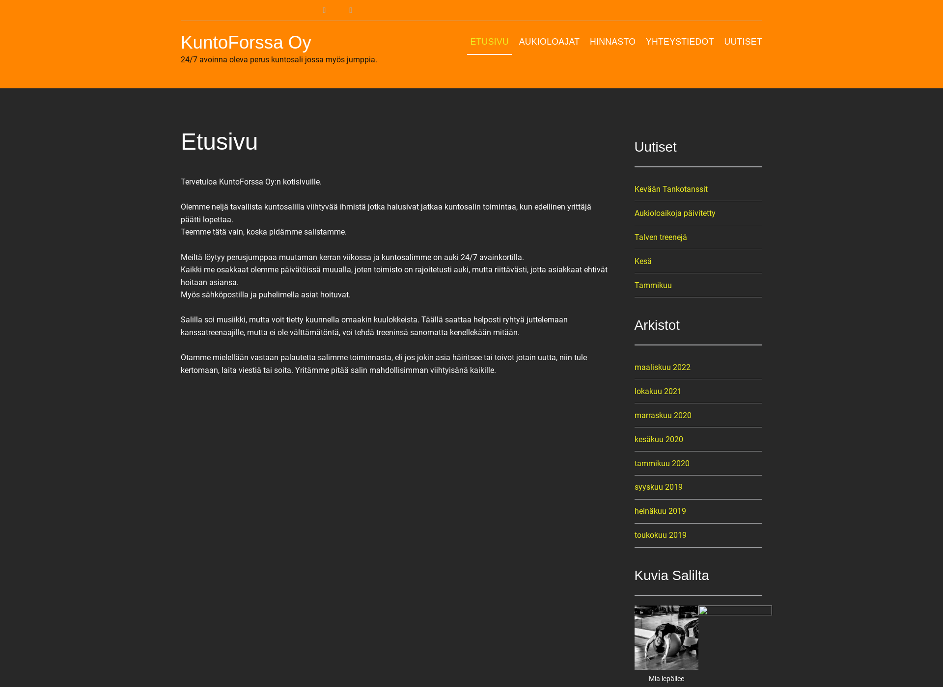 Screenshot for kuntoforssaoy.fi