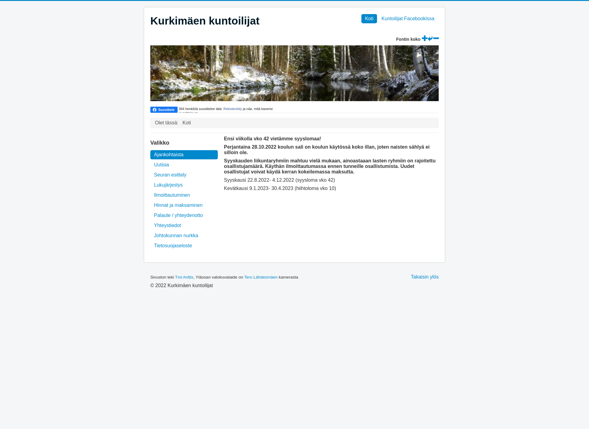 Screenshot for kuntoilijat.fi