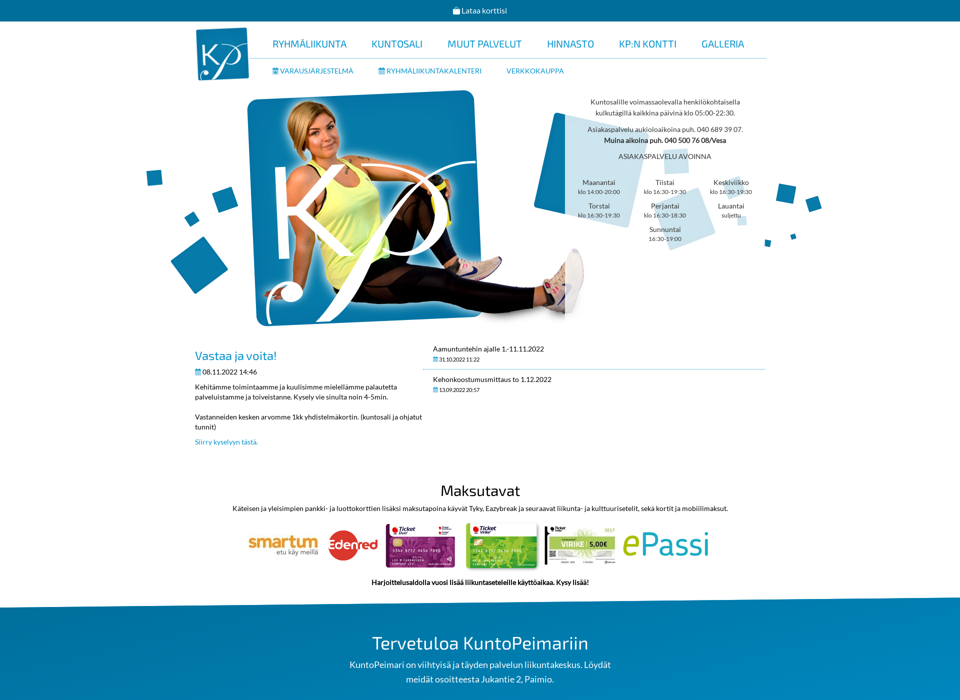 Screenshot for kuntopeimari.fi