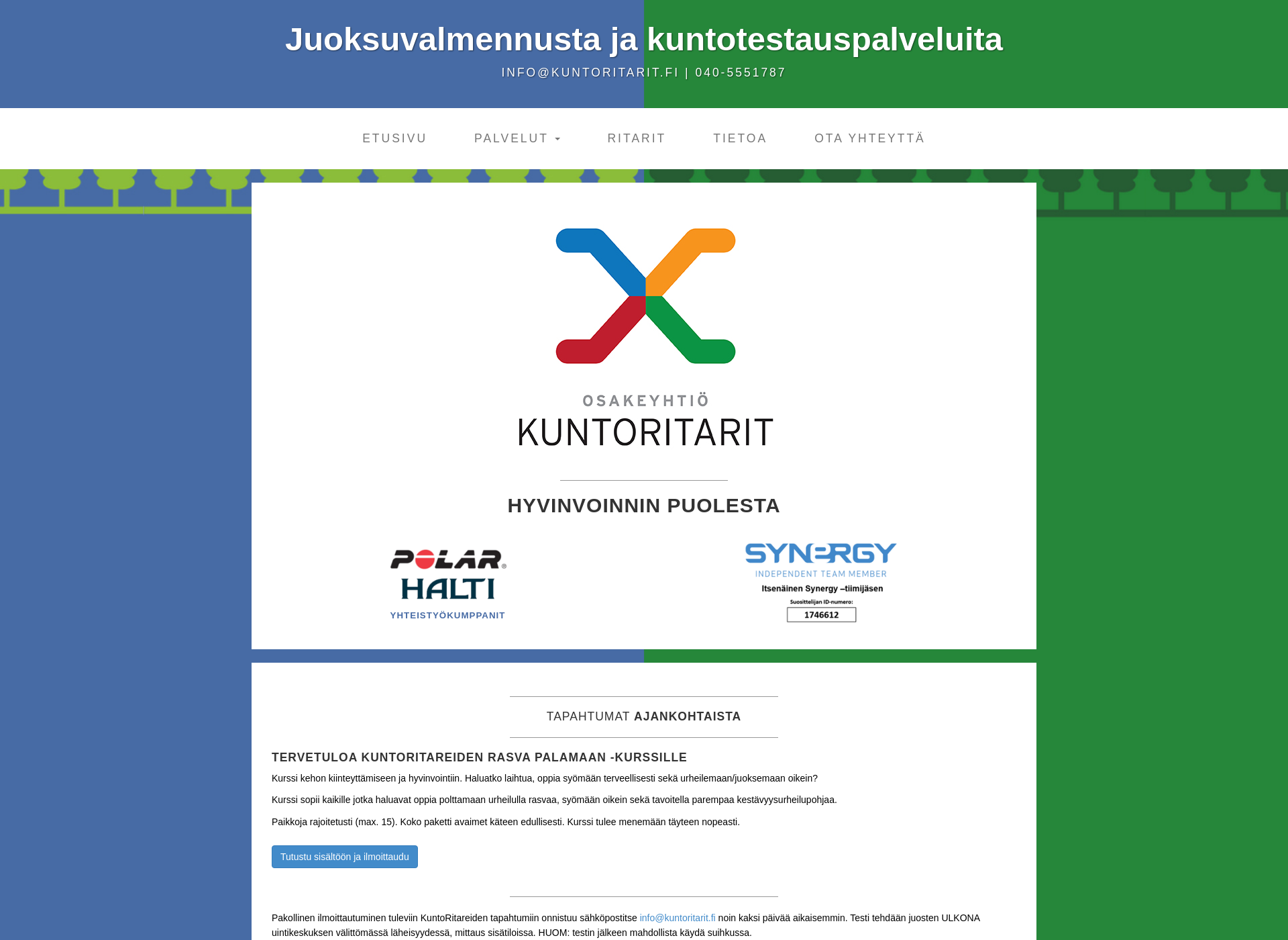 Screenshot for kuntoritarit.fi