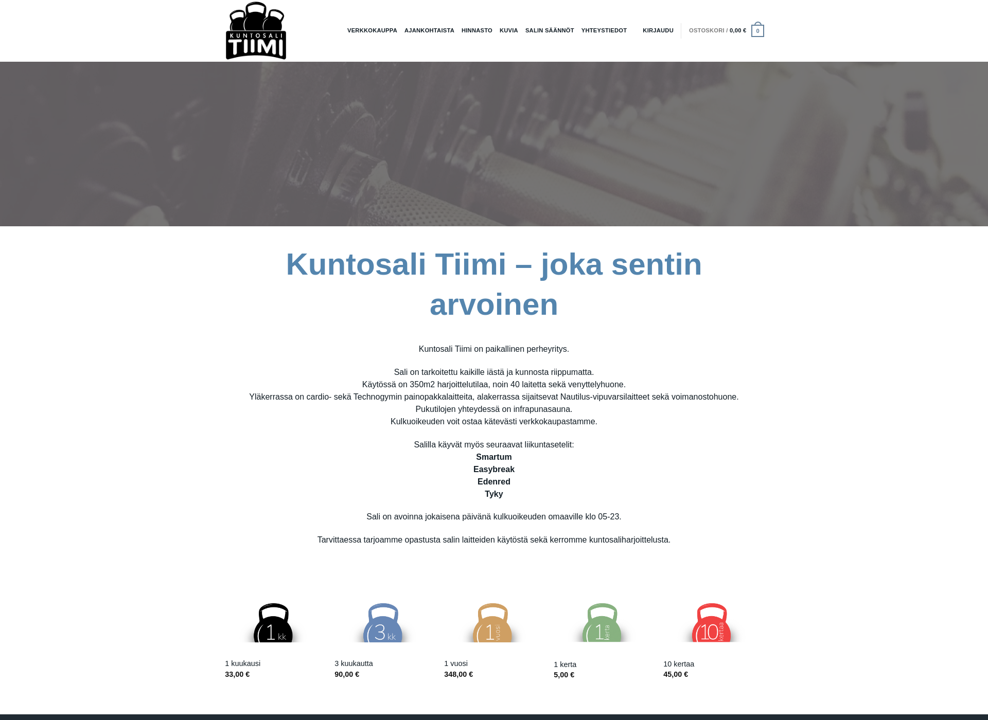 Screenshot for kuntosalitiimi.fi