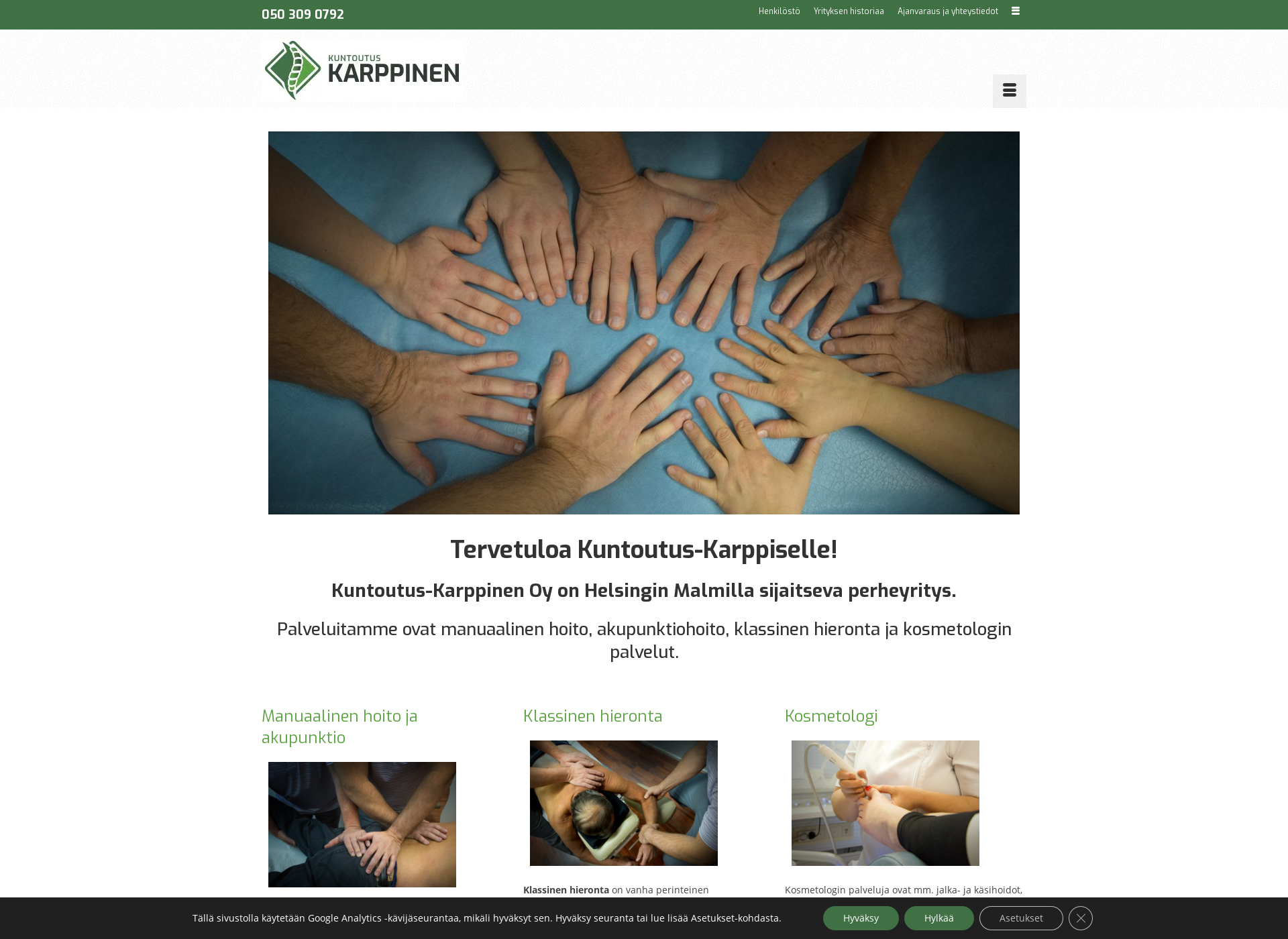 Screenshot for kuntoutus-karppinen.net