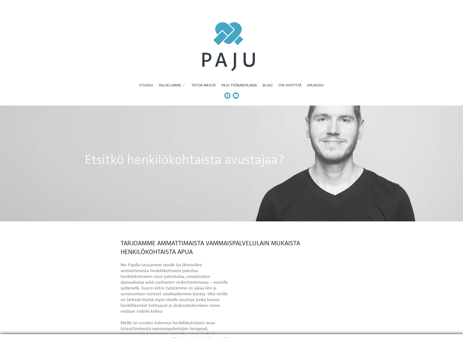 Skärmdump för kuntoutuspaju.fi