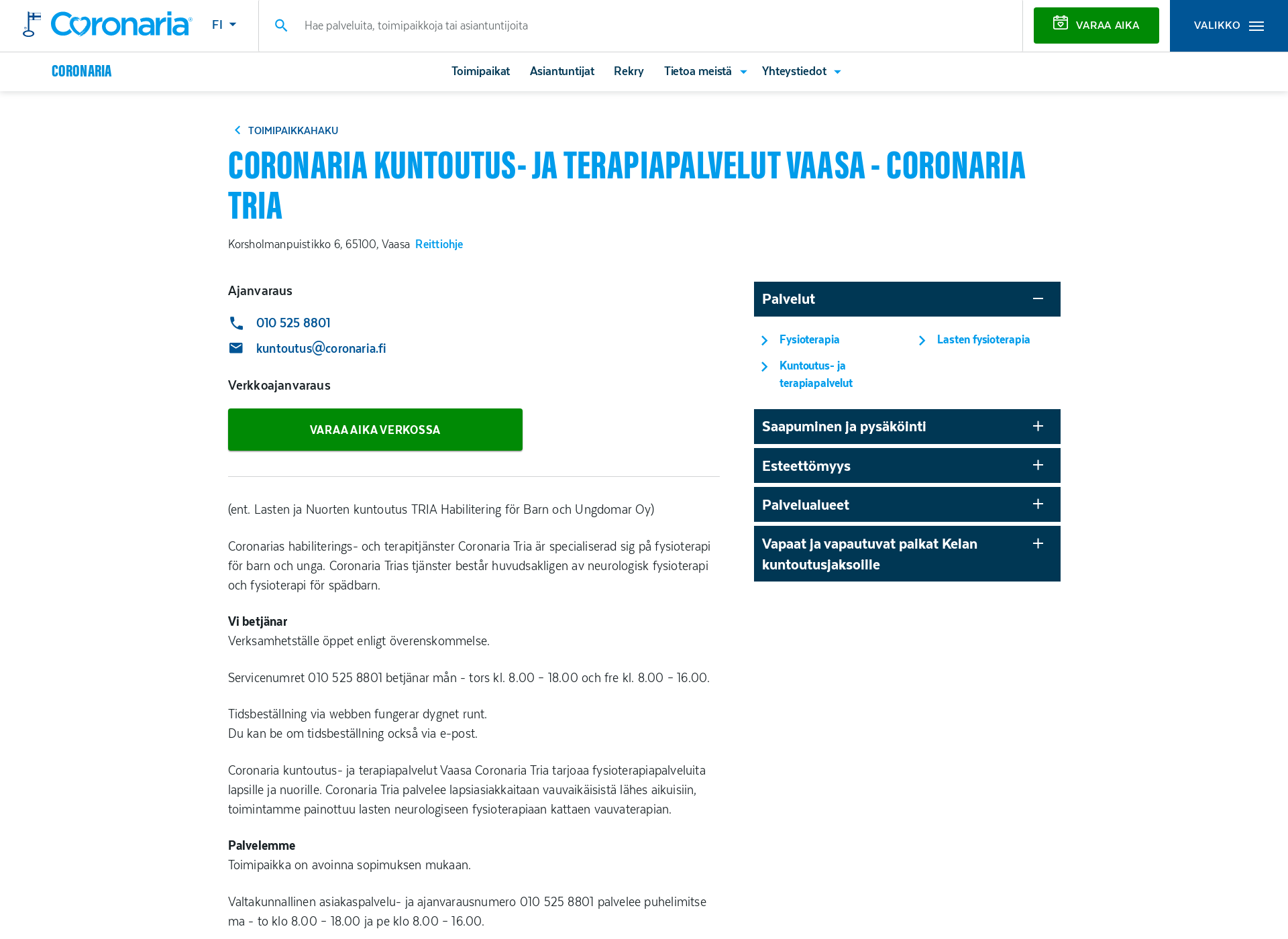 Screenshot for kuntoutustria.fi