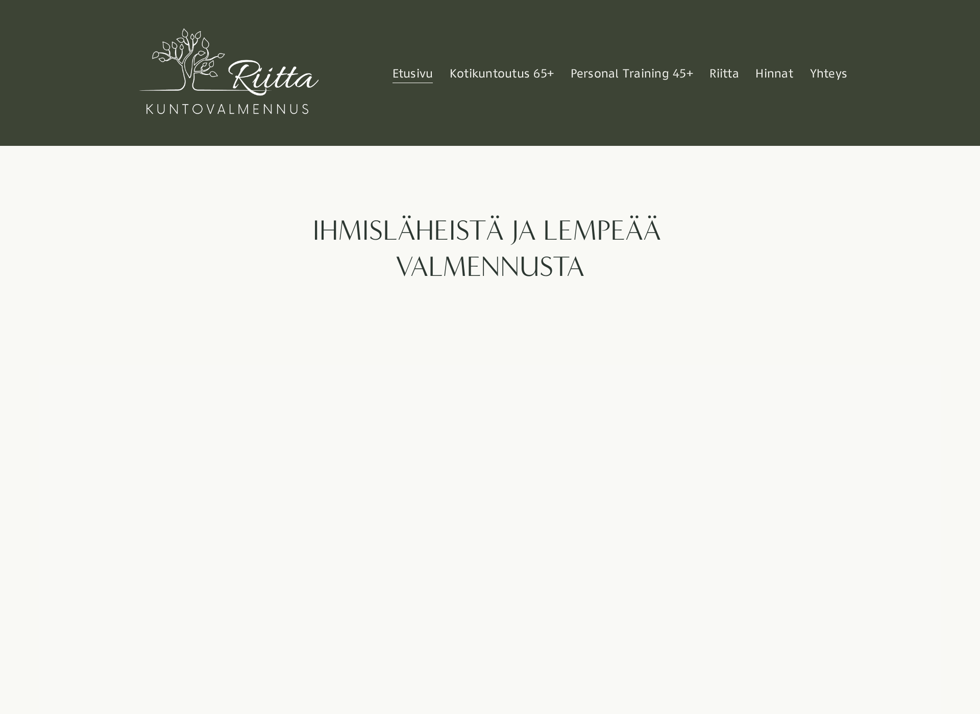 Screenshot for kuntovalmennusriitta.fi